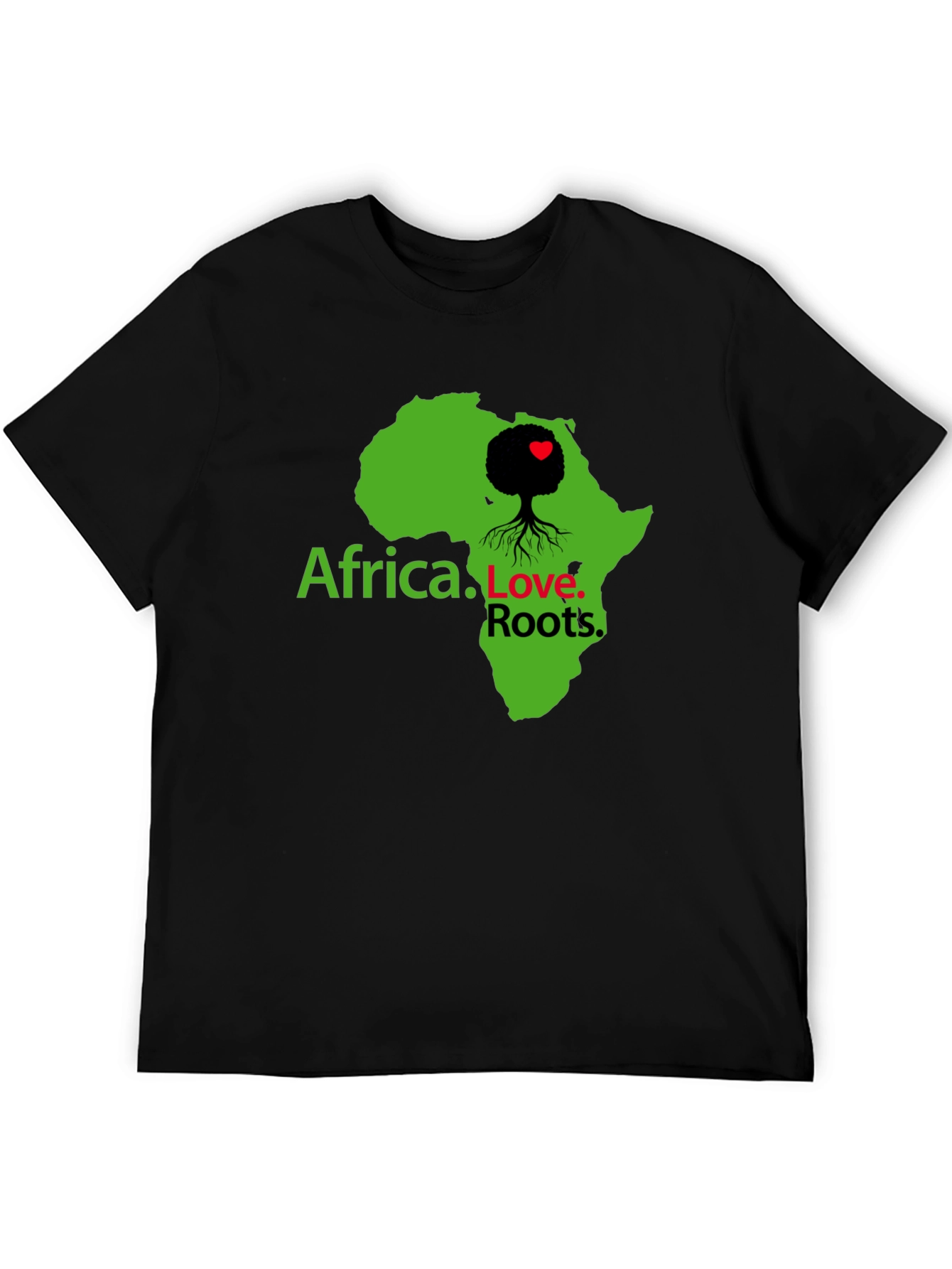Africa Love Roots Graphic Black T-Shirt