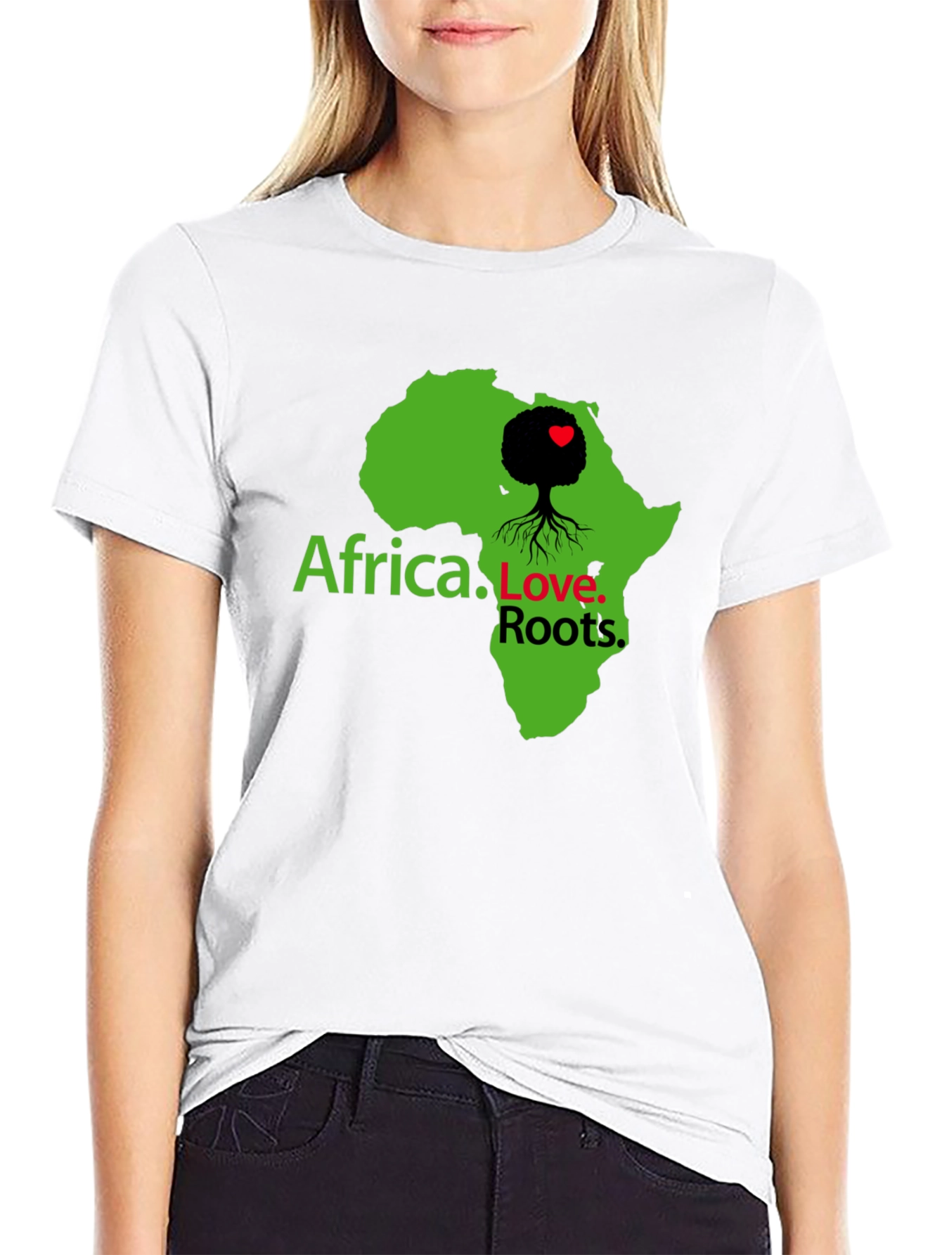 Africa Love Roots Graphic Black T-Shirt