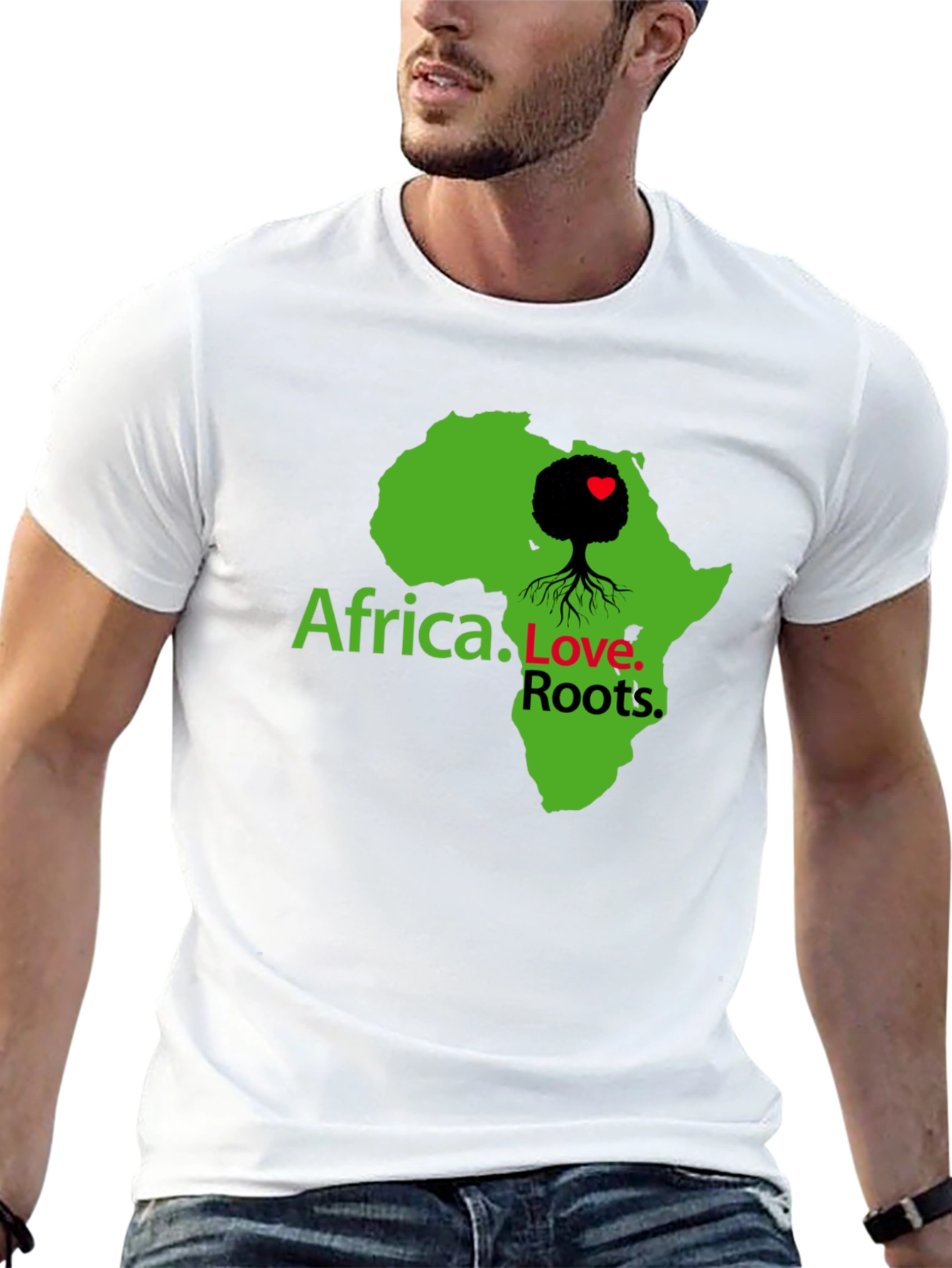 Africa Love Roots Graphic Black T-Shirt