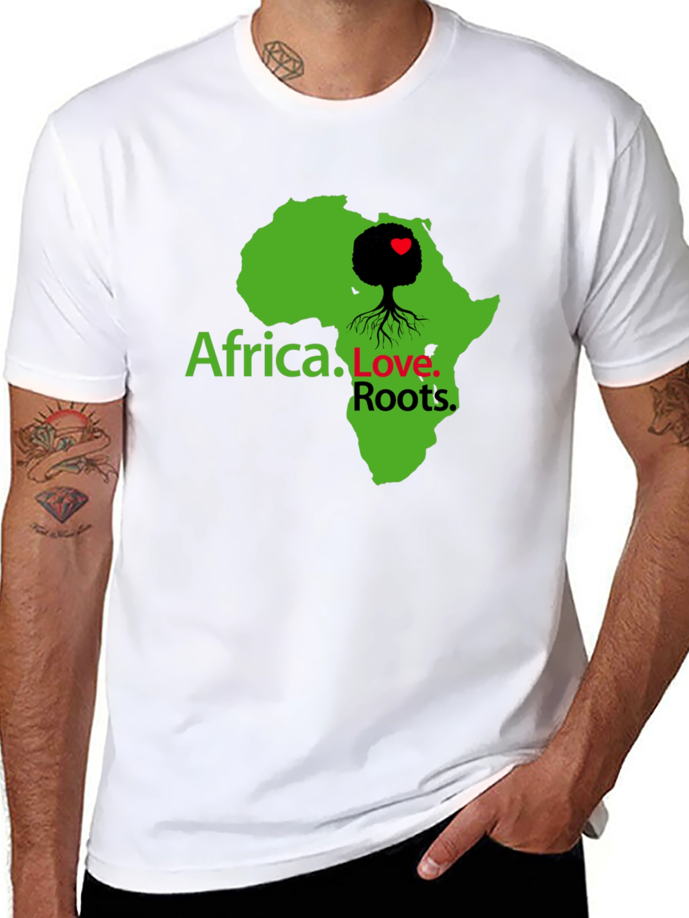 Africa Love Roots Graphic Black T-Shirt