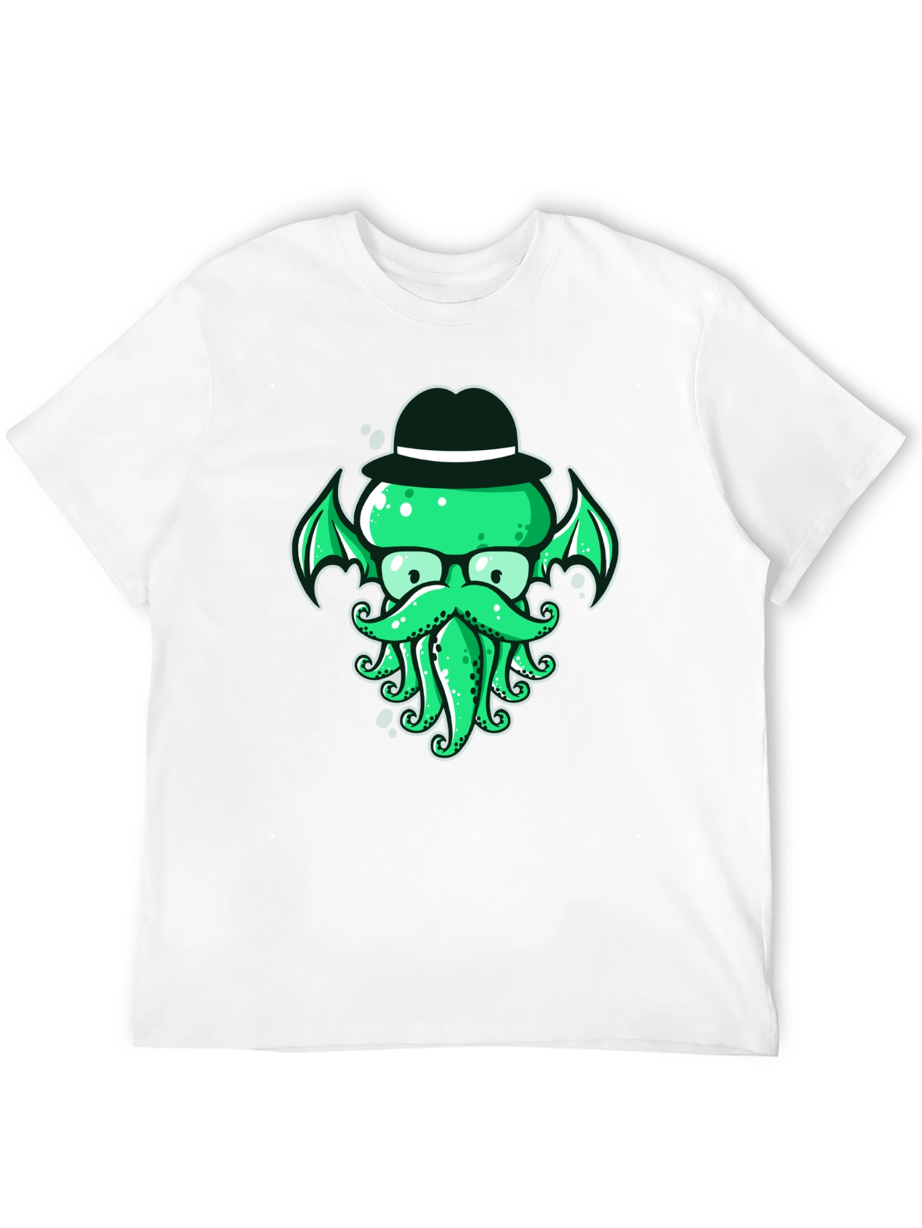 Cthulhu Gentleman Tee - Green Octopus Graphic Print