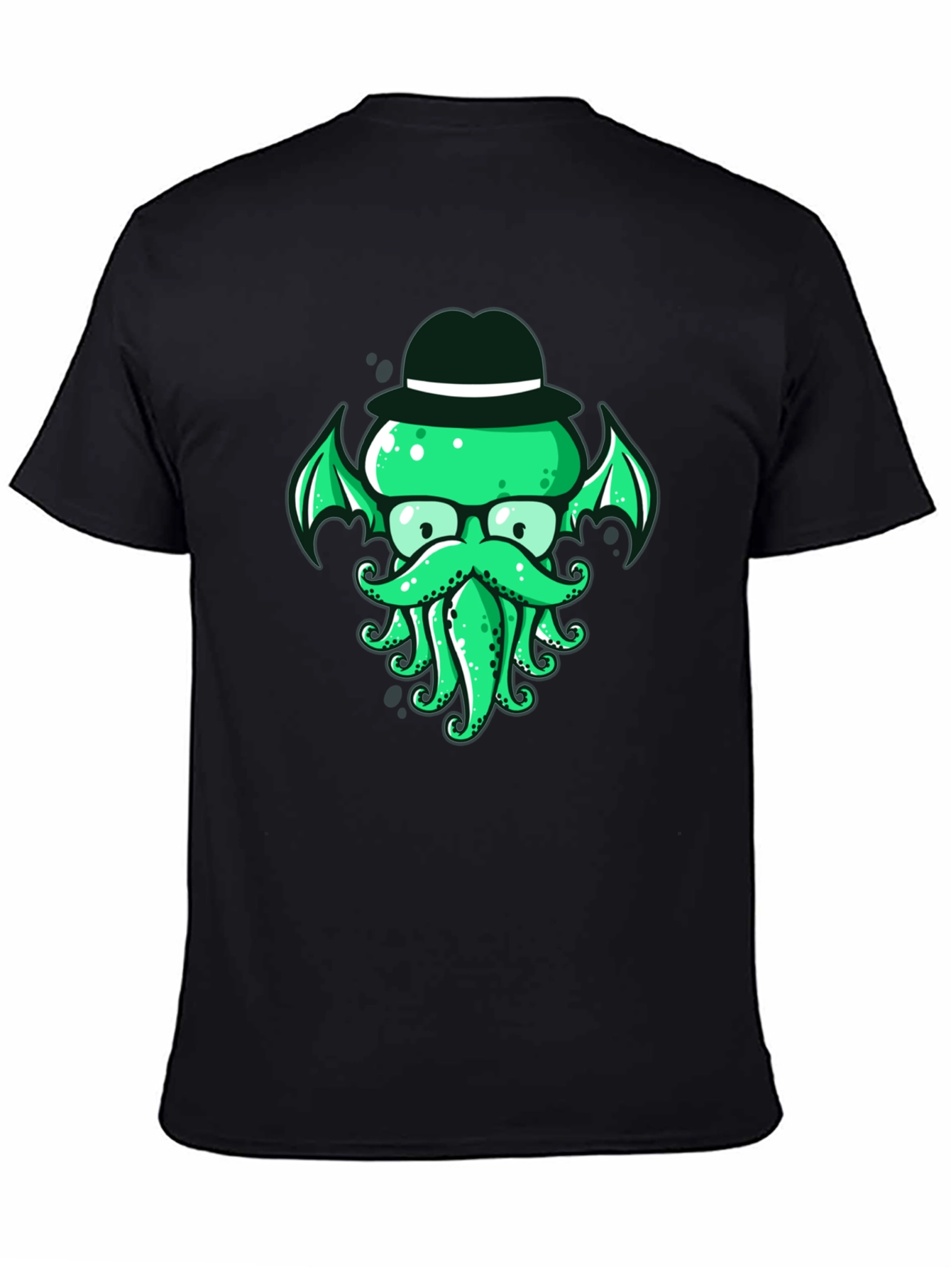 Cthulhu Gentleman Tee - Green Octopus Graphic Print