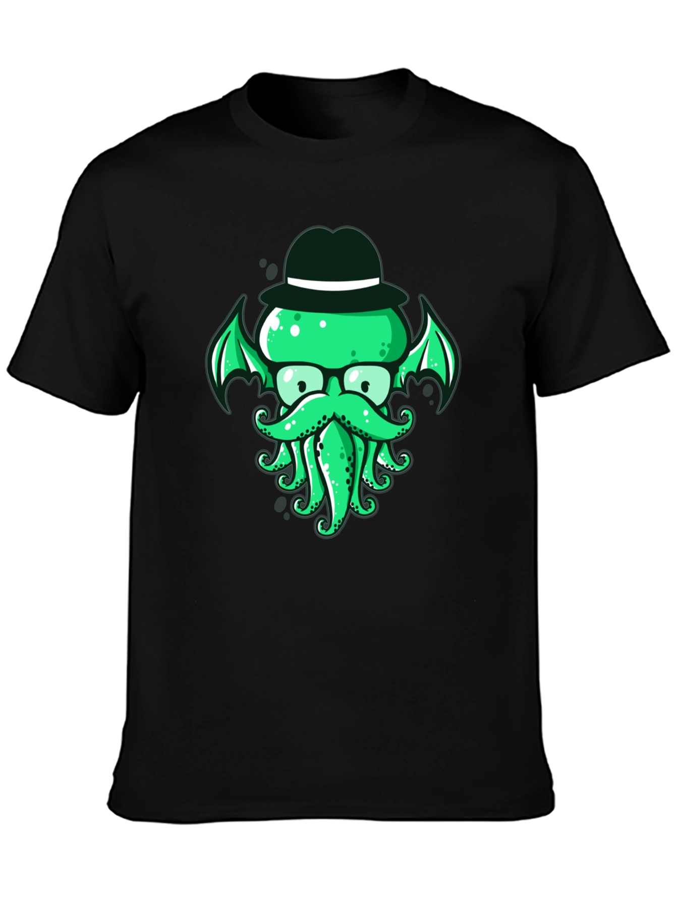 Cthulhu Gentleman Tee - Green Octopus Graphic Print