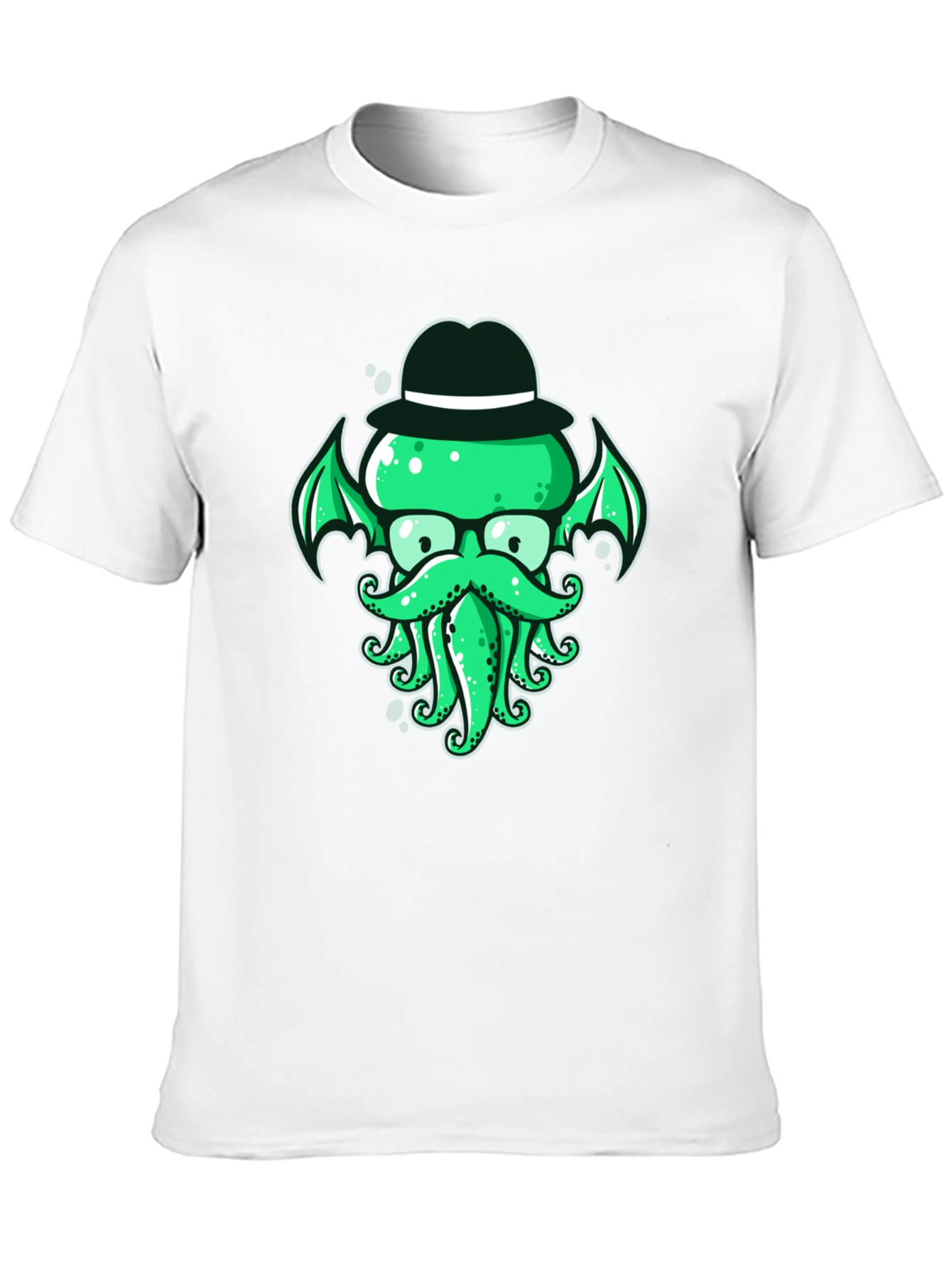 Cthulhu Gentleman Tee - Green Octopus Graphic Print