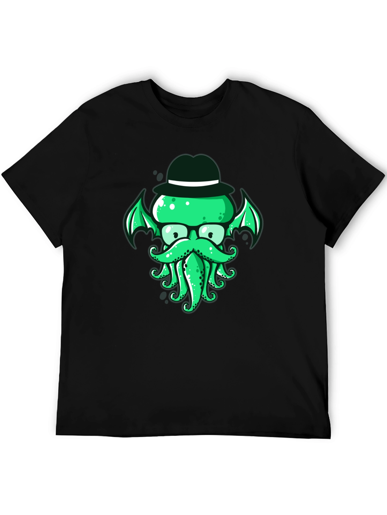 Cthulhu Gentleman Tee - Green Octopus Graphic Print