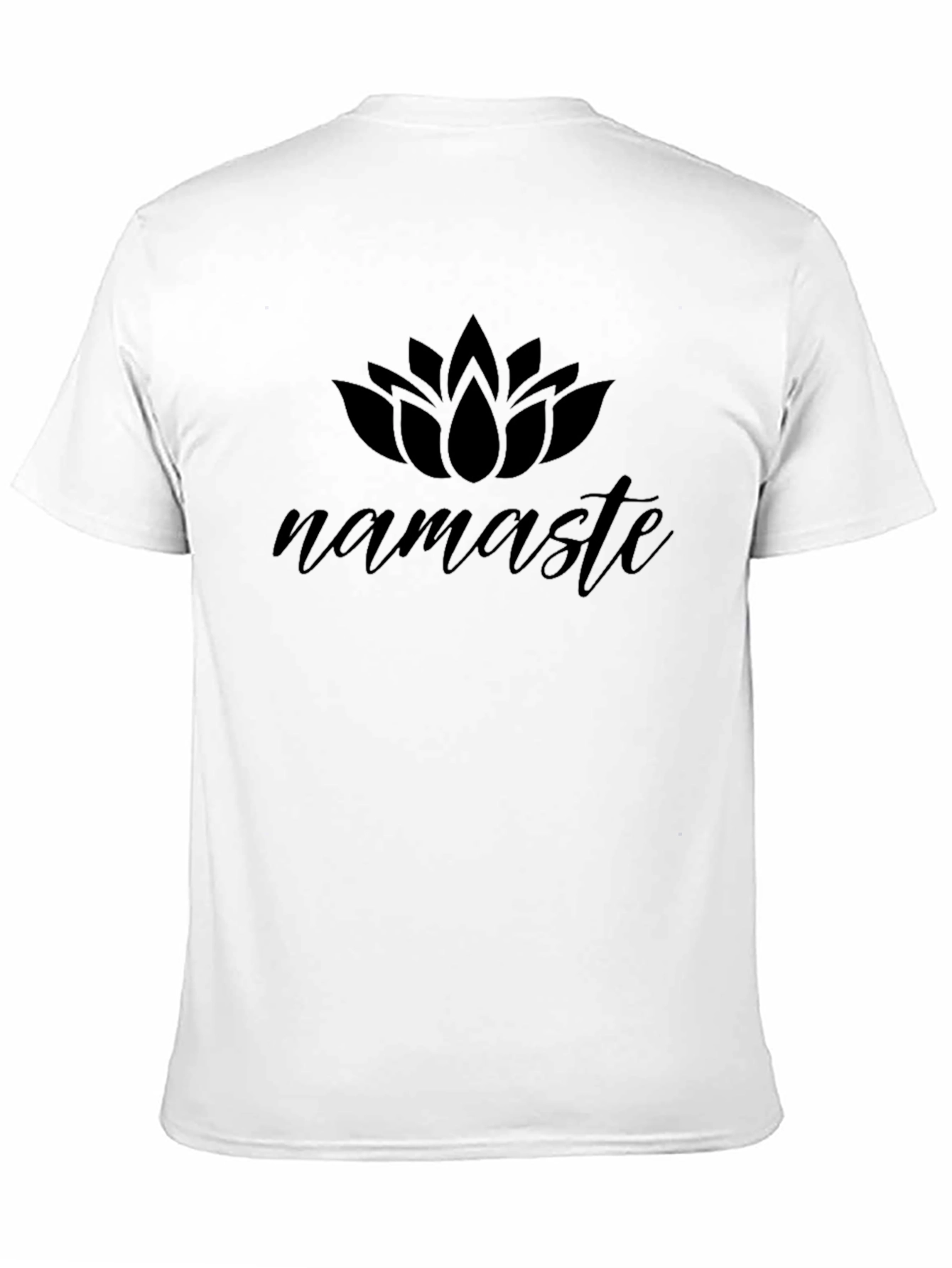 Namaste Lotus Graphic Tee - Black Cotton Comfort