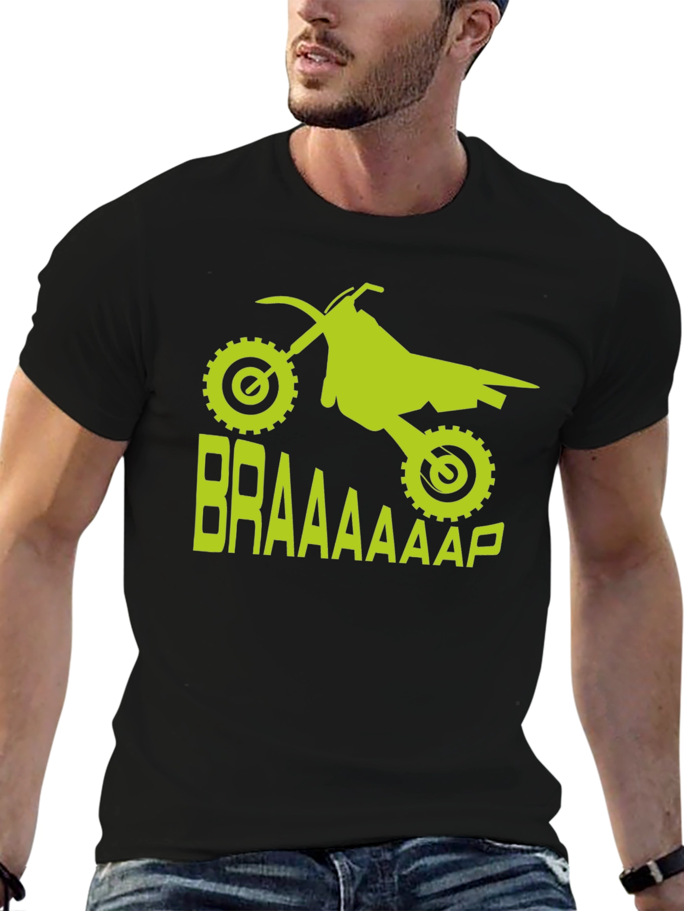 Dirt Bike Braaap T-Shirt - Motocross Rider Tee