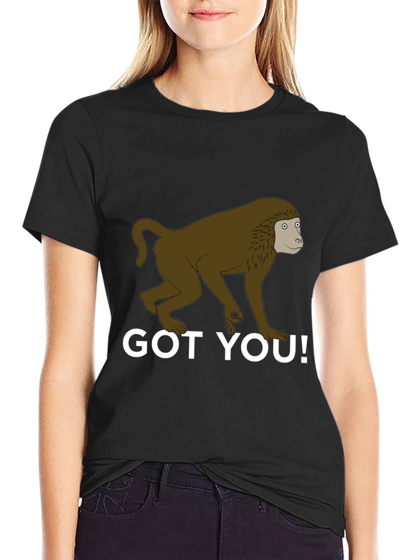 Got You! Monkey Graphic Tee - Novelty T-Shirt