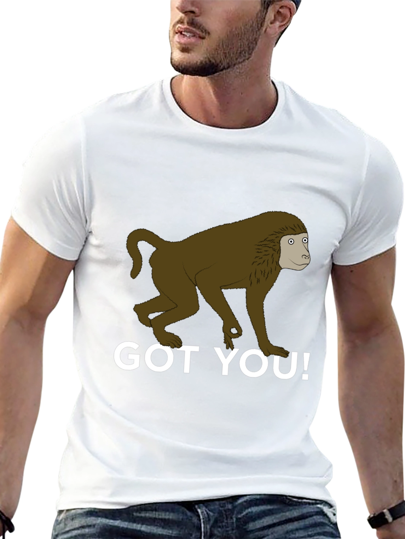 Got You! Monkey Graphic Tee - Novelty T-Shirt