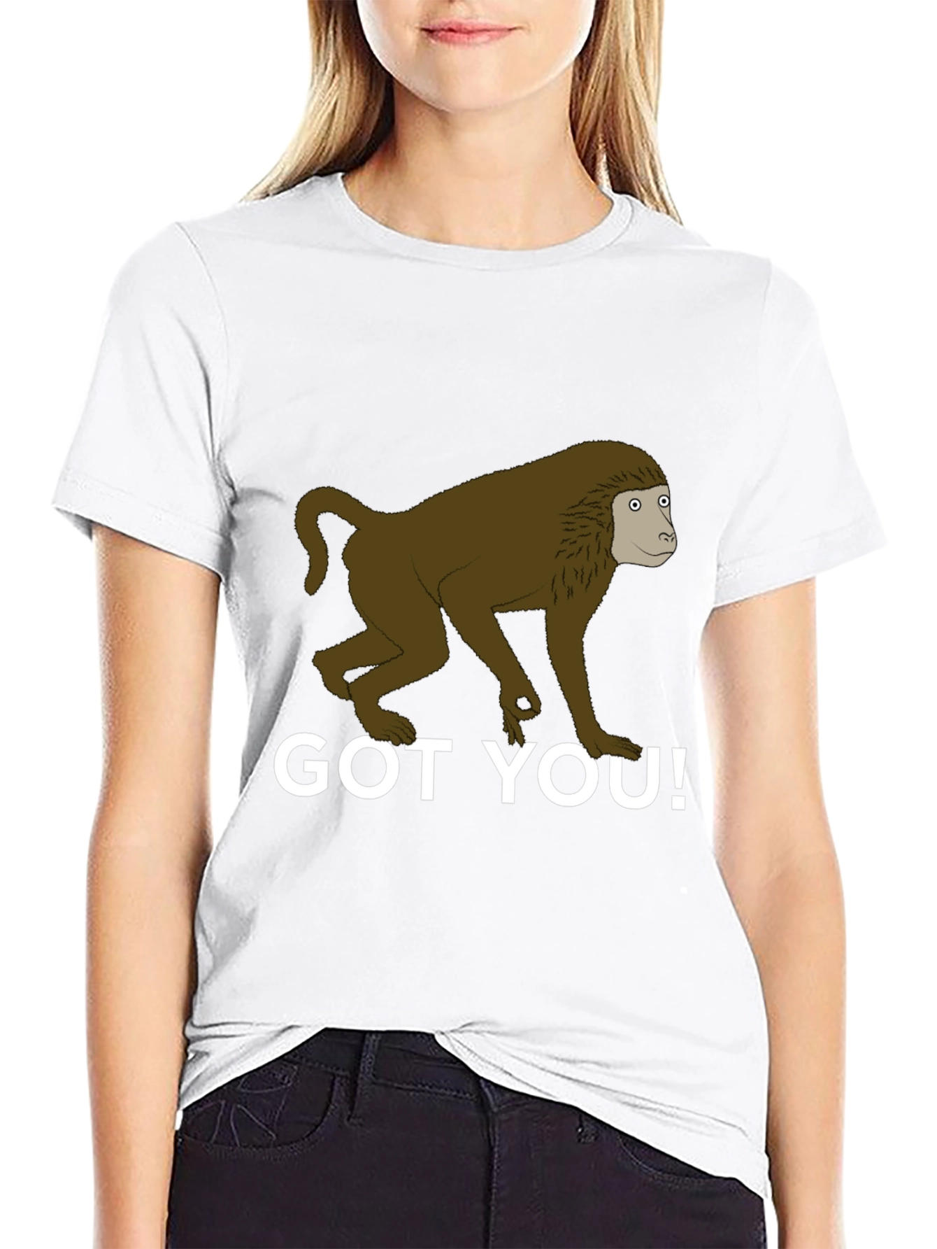 Got You! Monkey Graphic Tee - Novelty T-Shirt