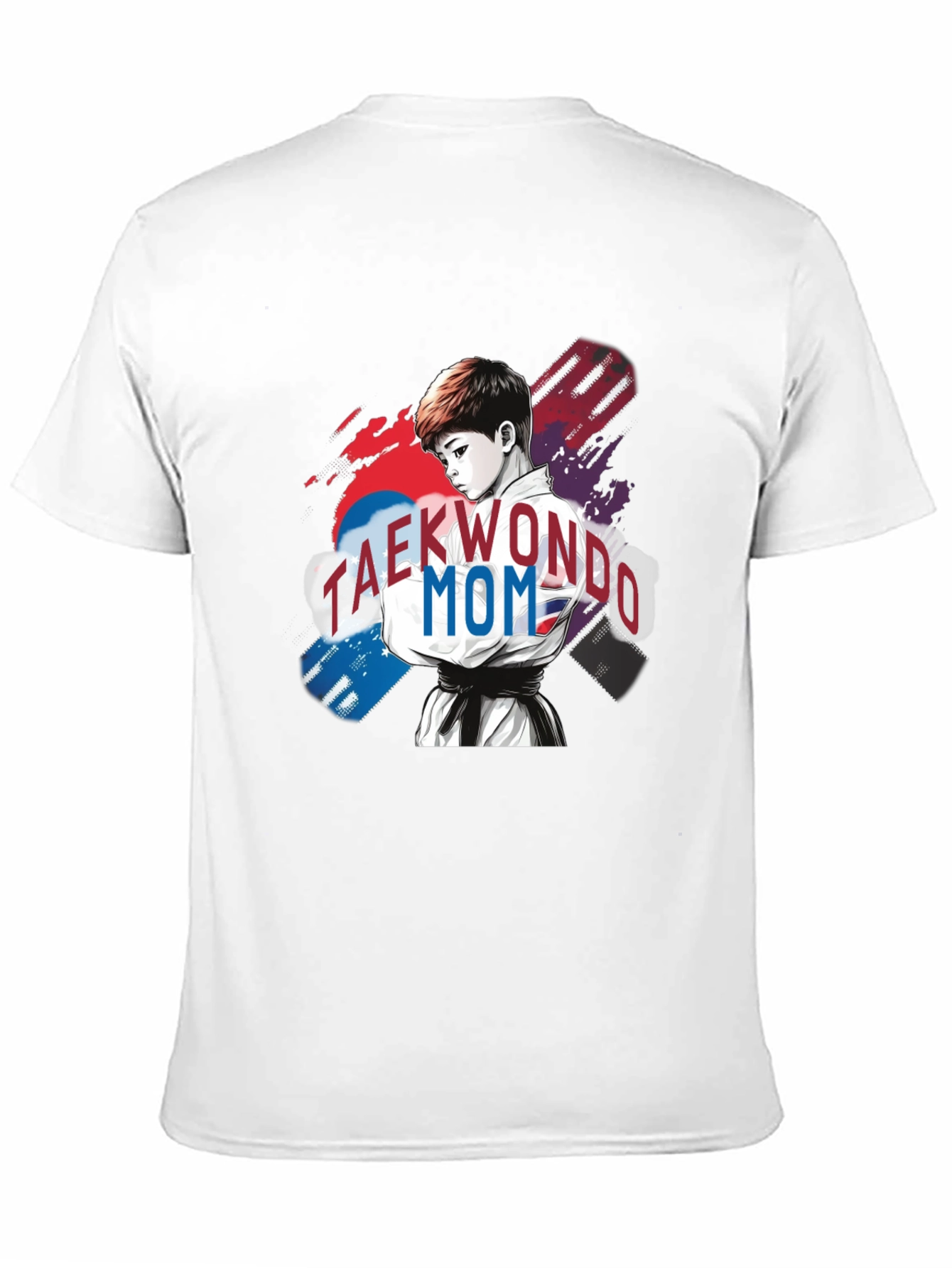 Taekwondo Mom Graphic T-Shirt - Black