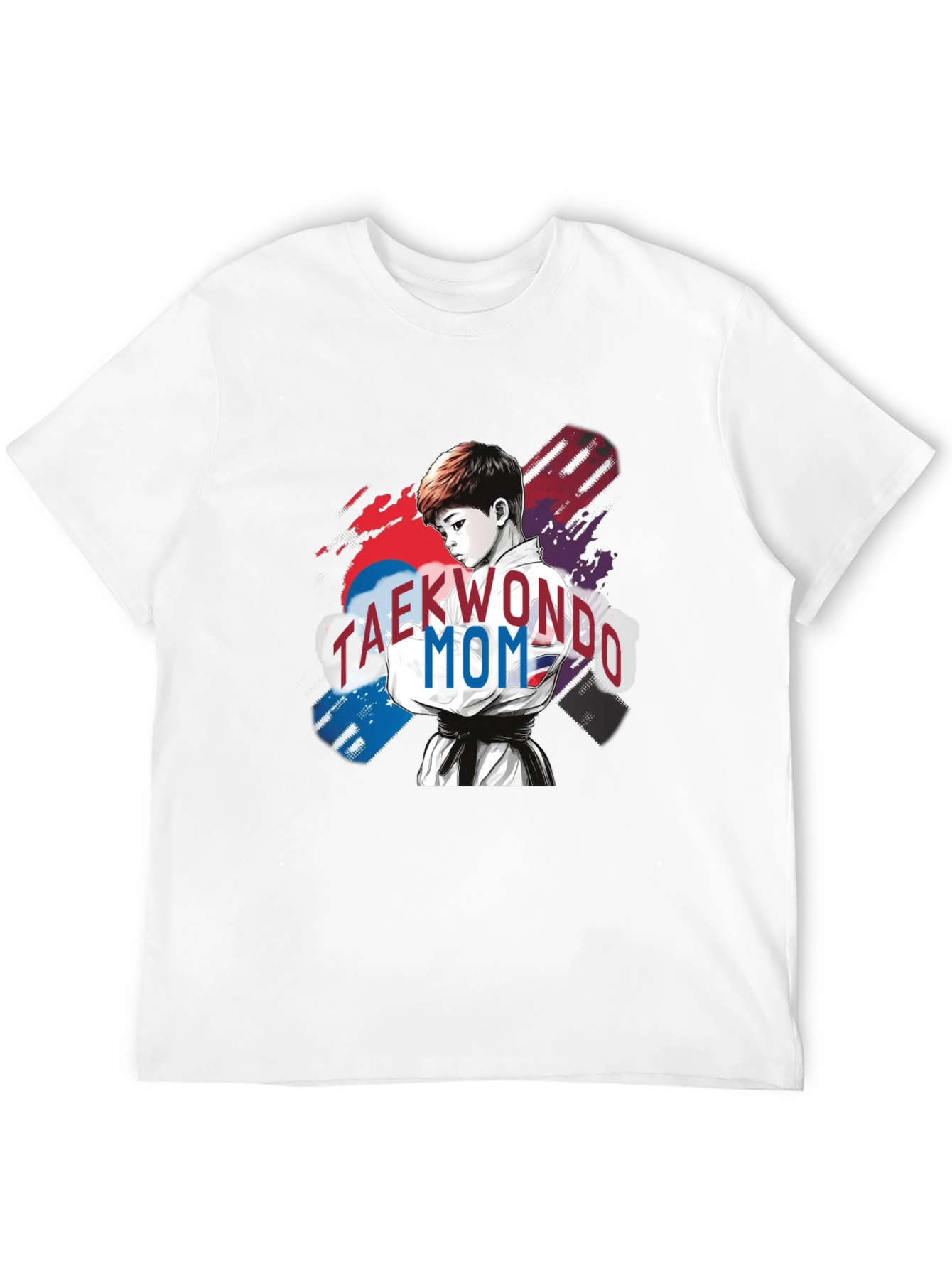 Taekwondo Mom Graphic T-Shirt - Black