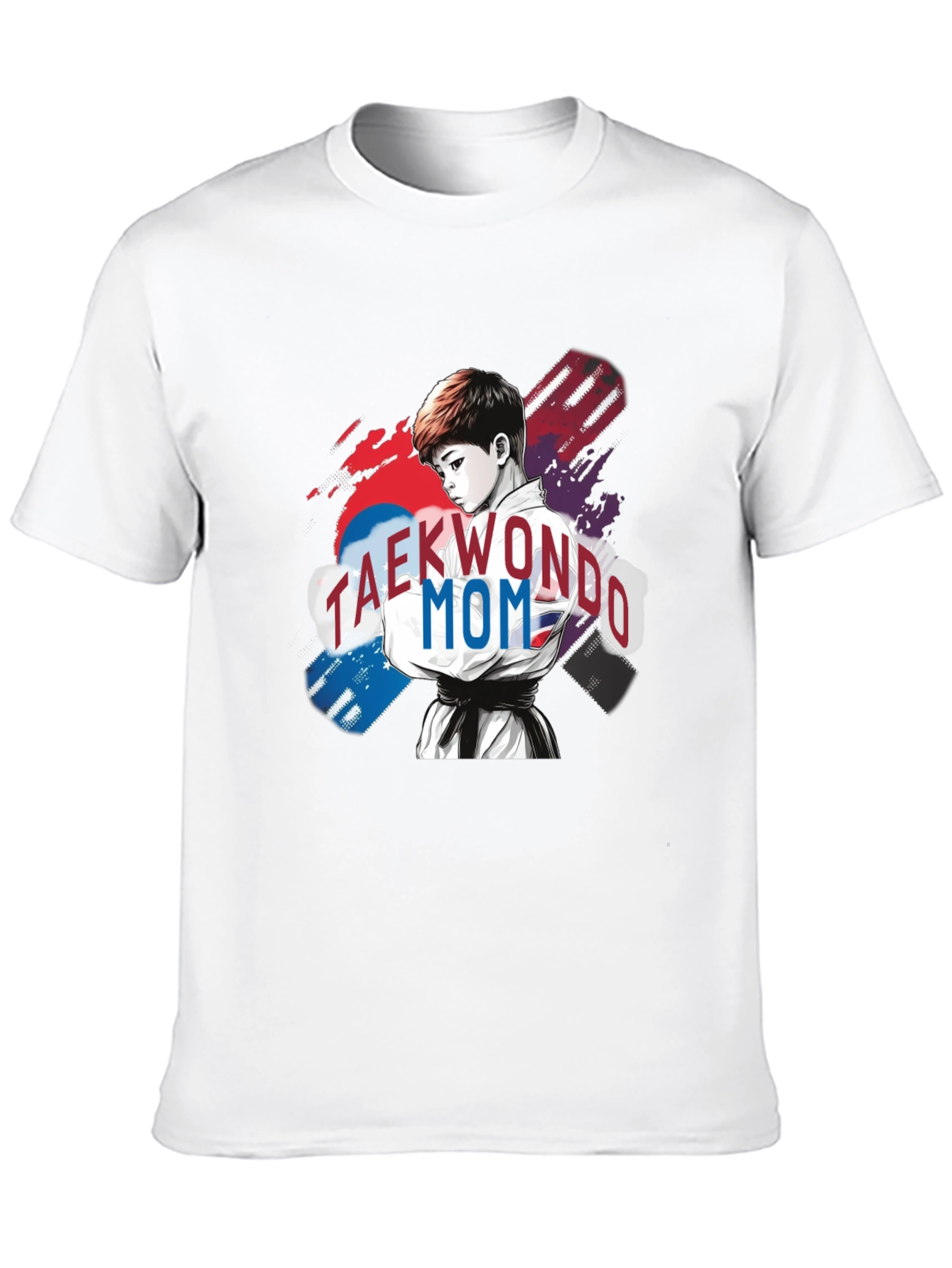 Taekwondo Mom Graphic T-Shirt - Black