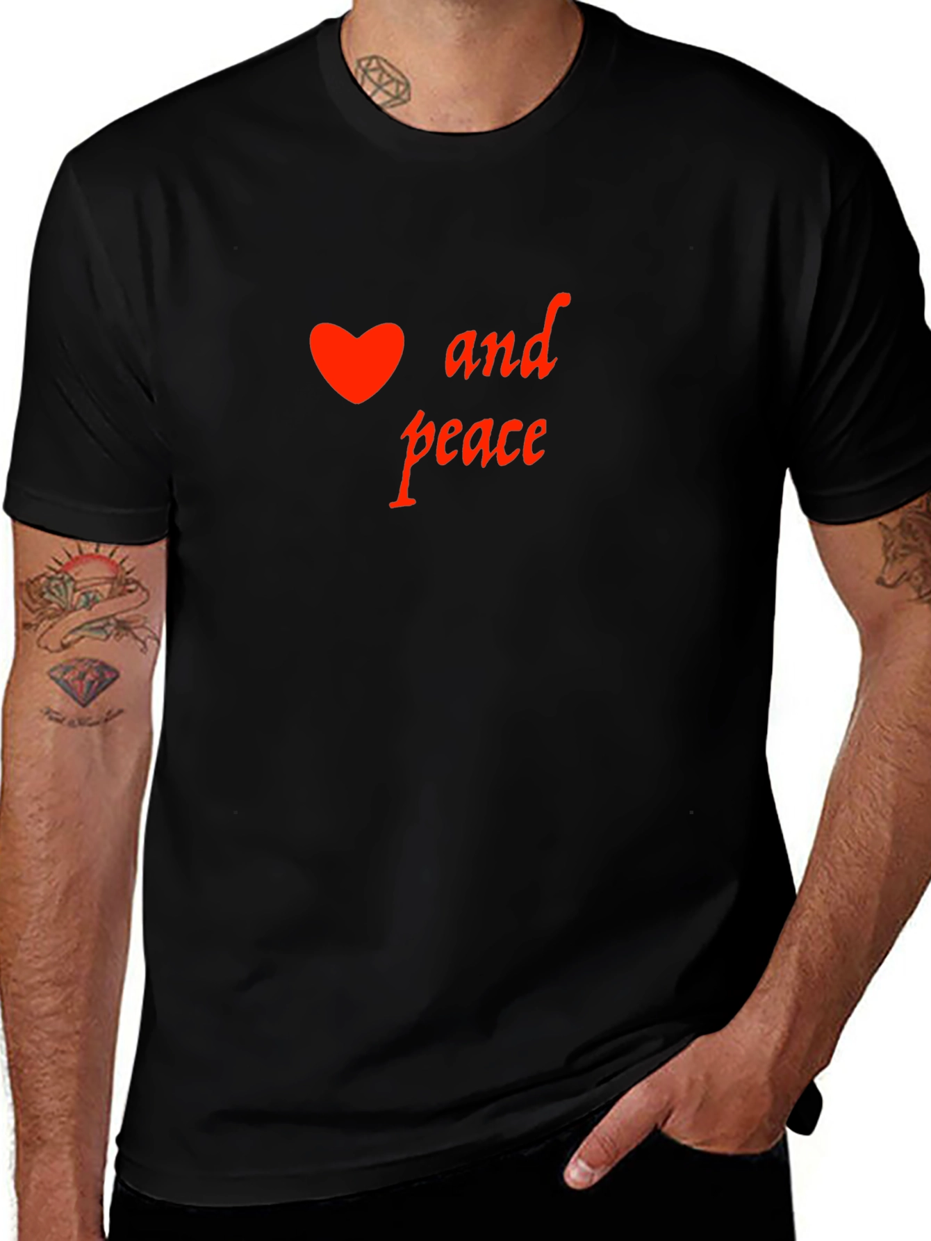 Heart and Peace Graphic T-Shirt