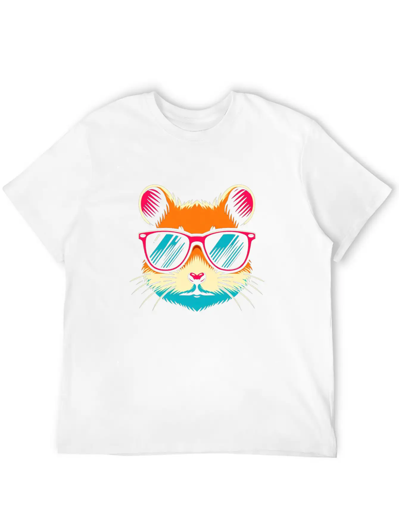 Hamster With Sunglasses Animal Pet Art 1 Unisex Casual T-Shirt – Clean Design For Daily Comfort