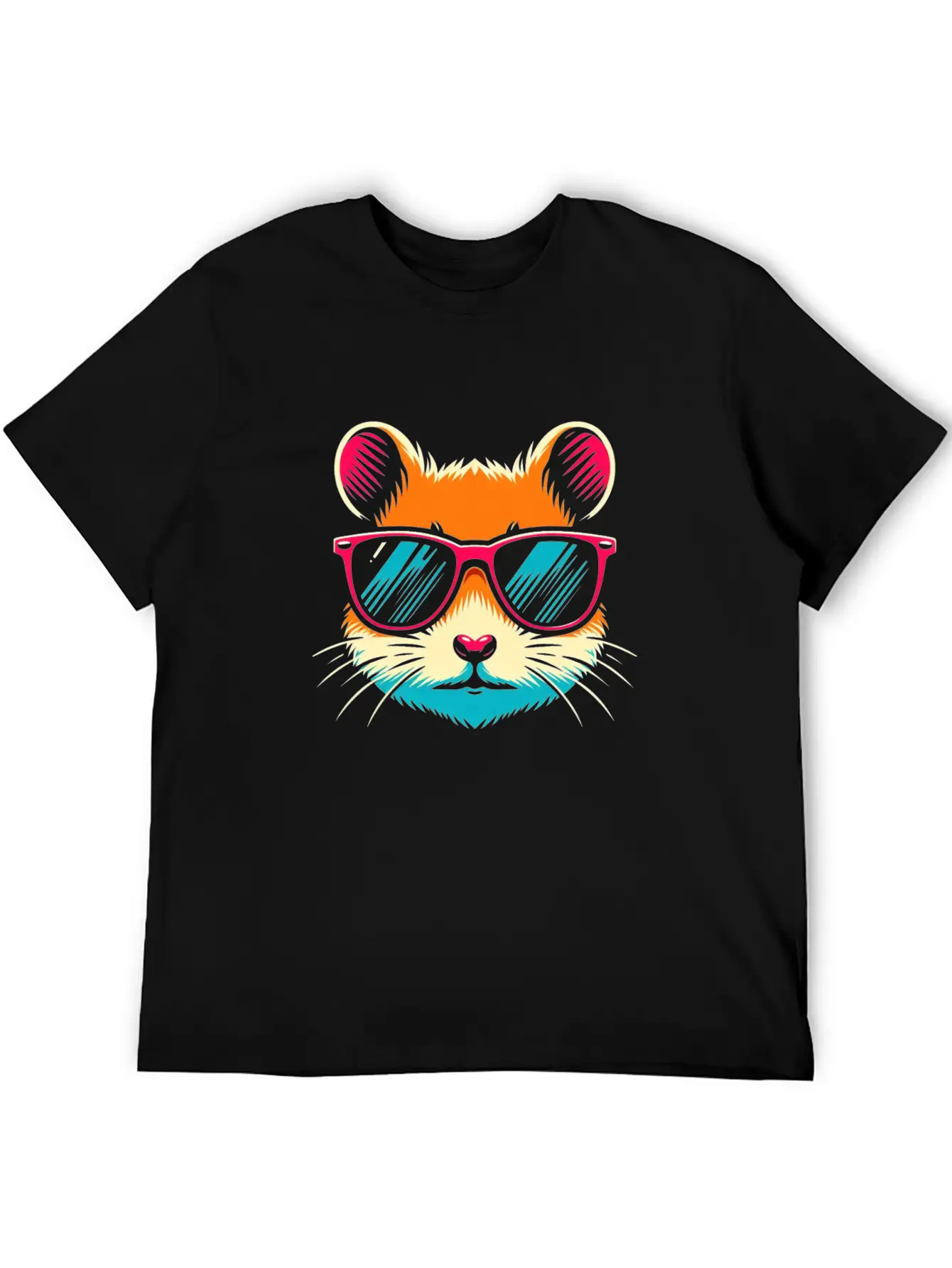 Hamster With Sunglasses Animal Pet Art 1 Unisex Casual T-Shirt – Clean Design For Daily Comfort