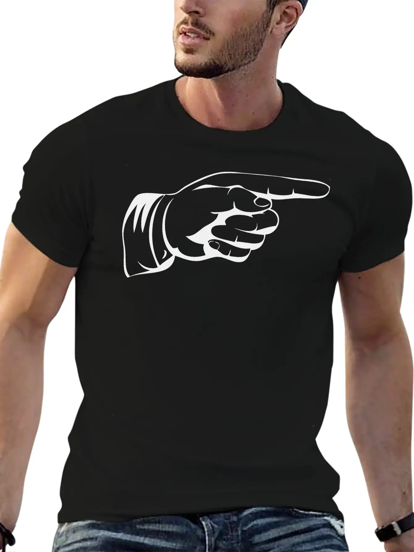 Hand Point Unisex Casual T-Shirt – Clean Design For Daily Comfort