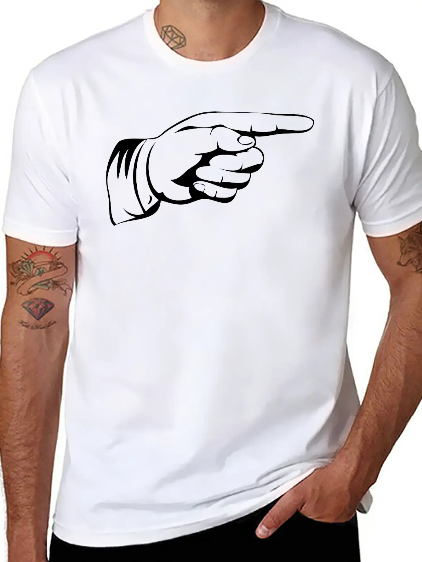 Hand Point Unisex Casual T-Shirt – Clean Design For Daily Comfort