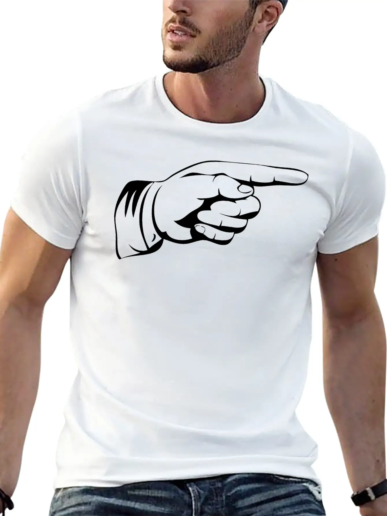 Hand Point Unisex Casual T-Shirt – Clean Design For Daily Comfort