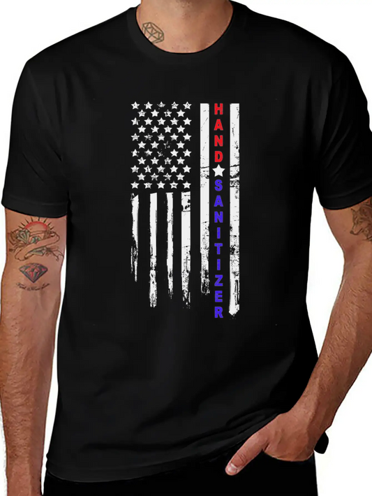 HAND SANITIZER AMERICA FLAG TRENDING 2020 Unisex Casual T-Shirt – Clean Design For Daily Comfort