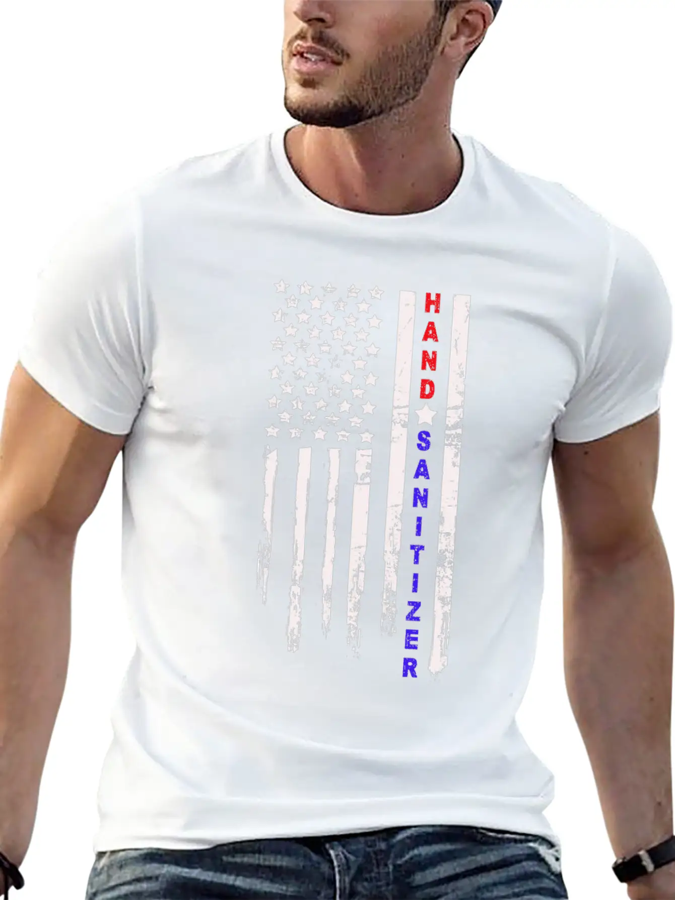 HAND SANITIZER AMERICA FLAG TRENDING 2020 Unisex Casual T-Shirt – Clean Design For Daily Comfort