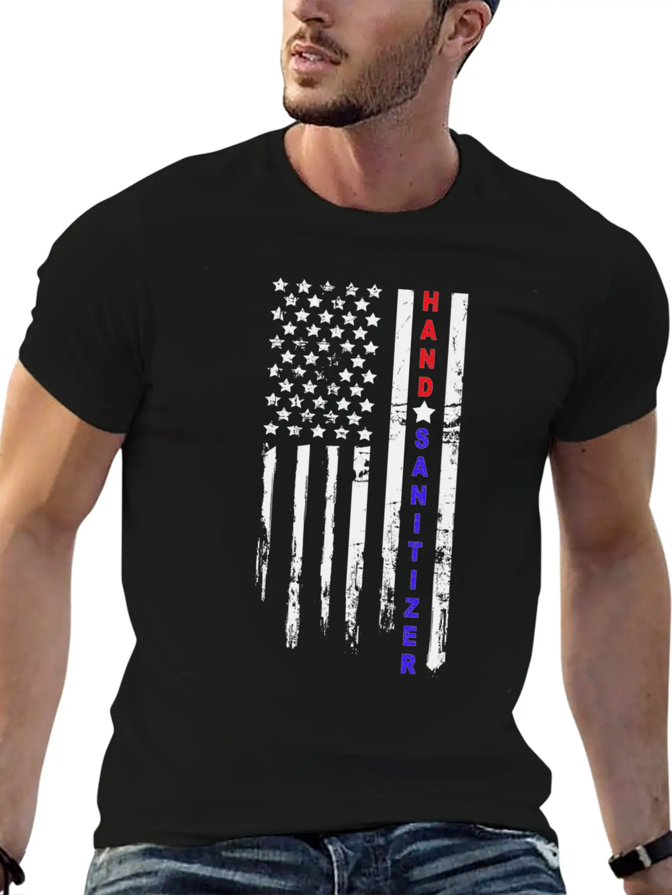 HAND SANITIZER AMERICA FLAG TRENDING 2020 Unisex Casual T-Shirt – Clean Design For Daily Comfort