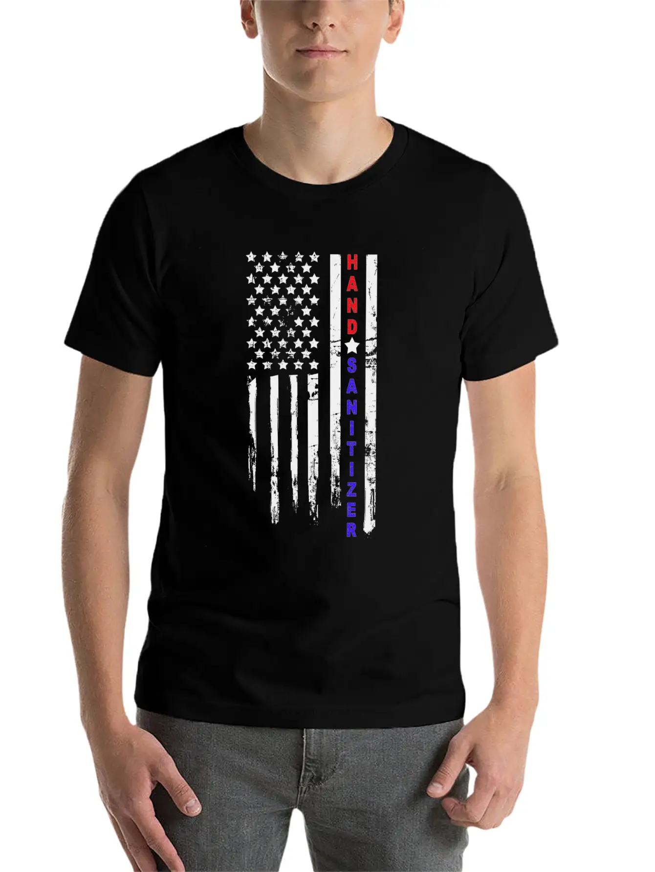 HAND SANITIZER AMERICA FLAG TRENDING 2020 Unisex Casual T-Shirt – Clean Design For Daily Comfort