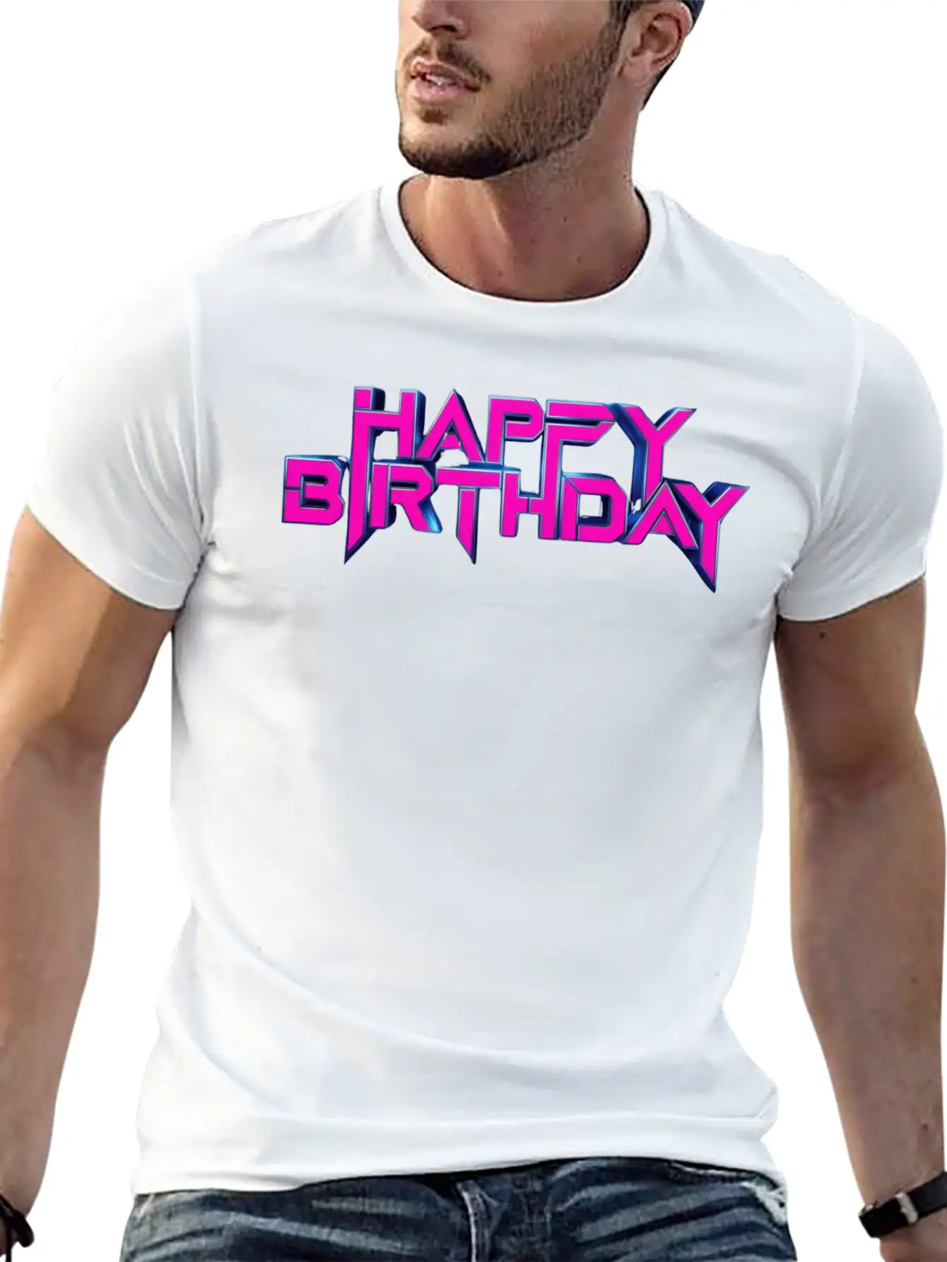 Happy Birthday Unisex Casual T-Shirt – Clean Design For Daily Comfort