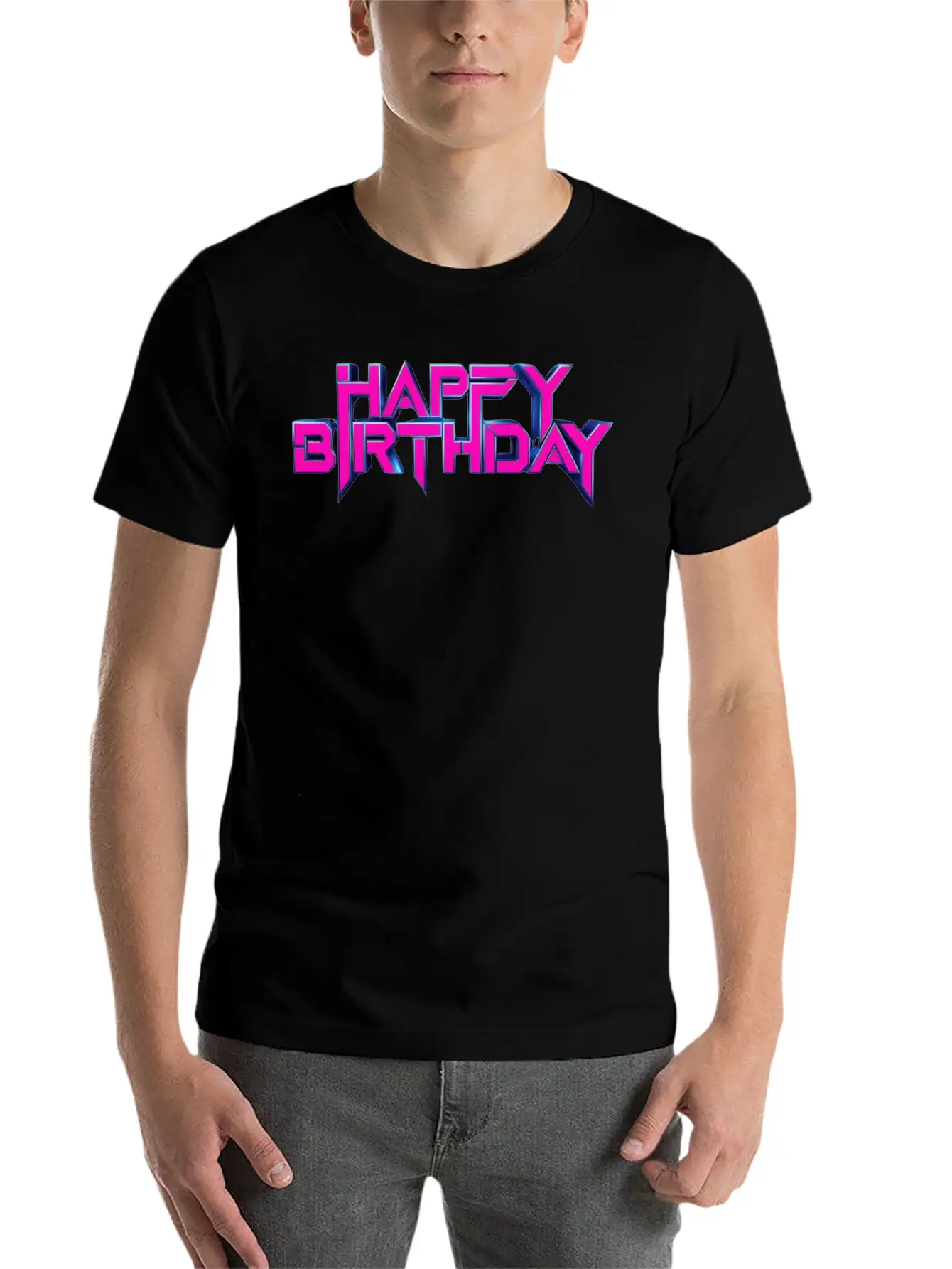 Happy Birthday Unisex Casual T-Shirt – Clean Design For Daily Comfort