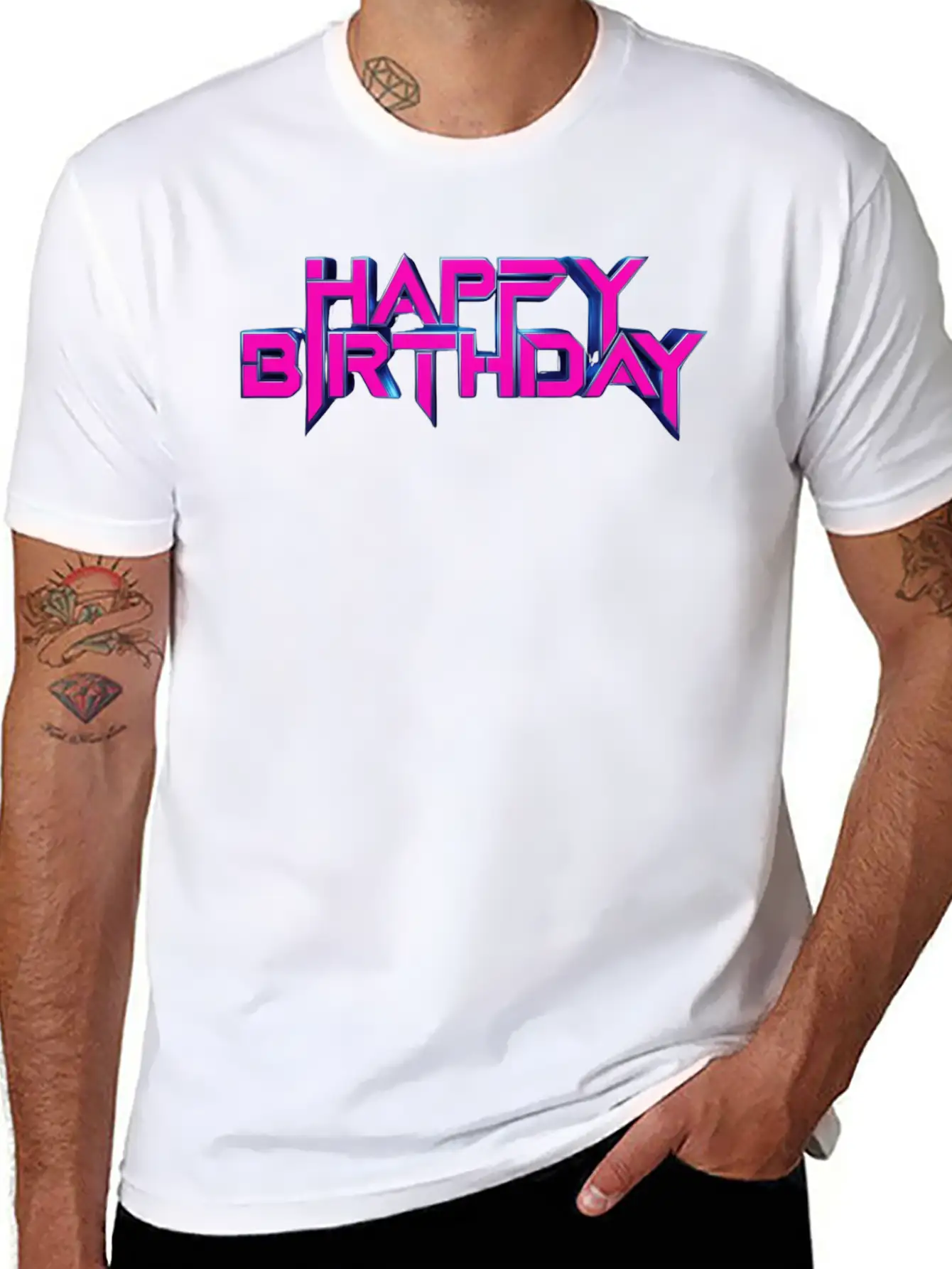 Happy Birthday Unisex Casual T-Shirt – Clean Design For Daily Comfort