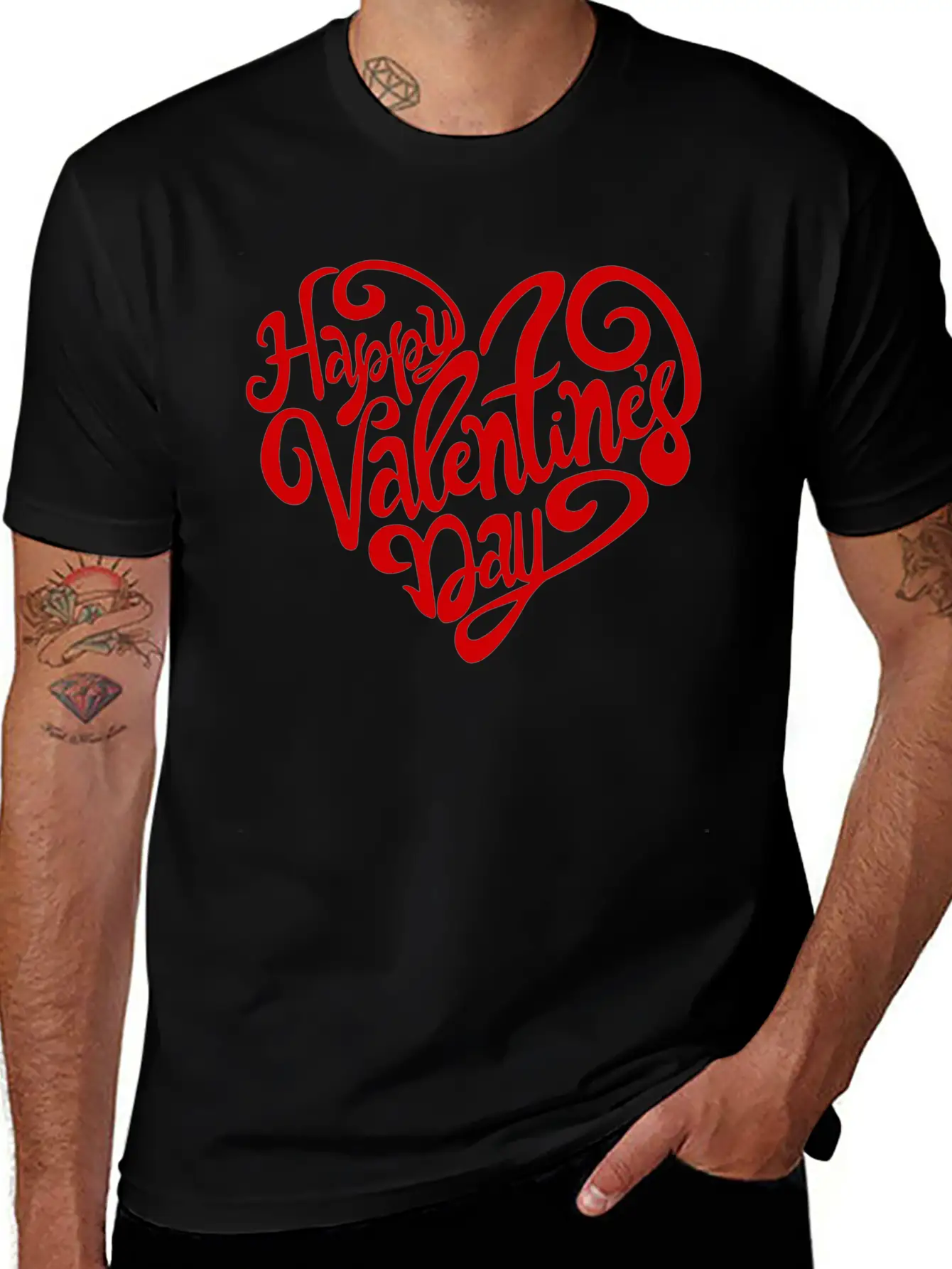Happy Valentine's Day Unisex Casual T-Shirt – Clean Design For Daily Comfort