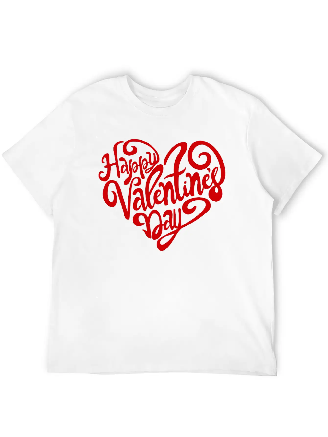 Happy Valentine's Day Unisex Casual T-Shirt – Clean Design For Daily Comfort