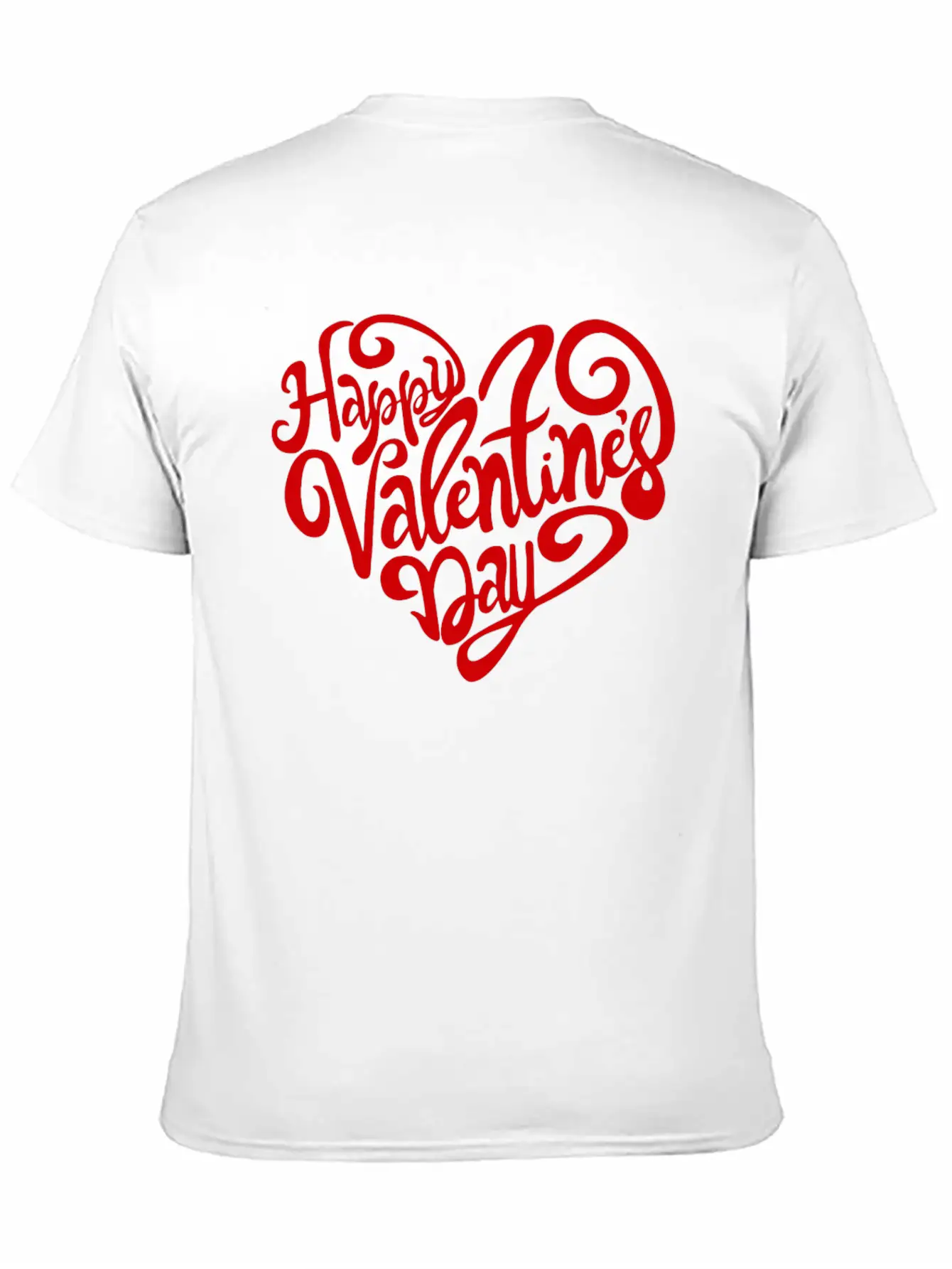 Happy Valentine's Day Unisex Casual T-Shirt – Clean Design For Daily Comfort