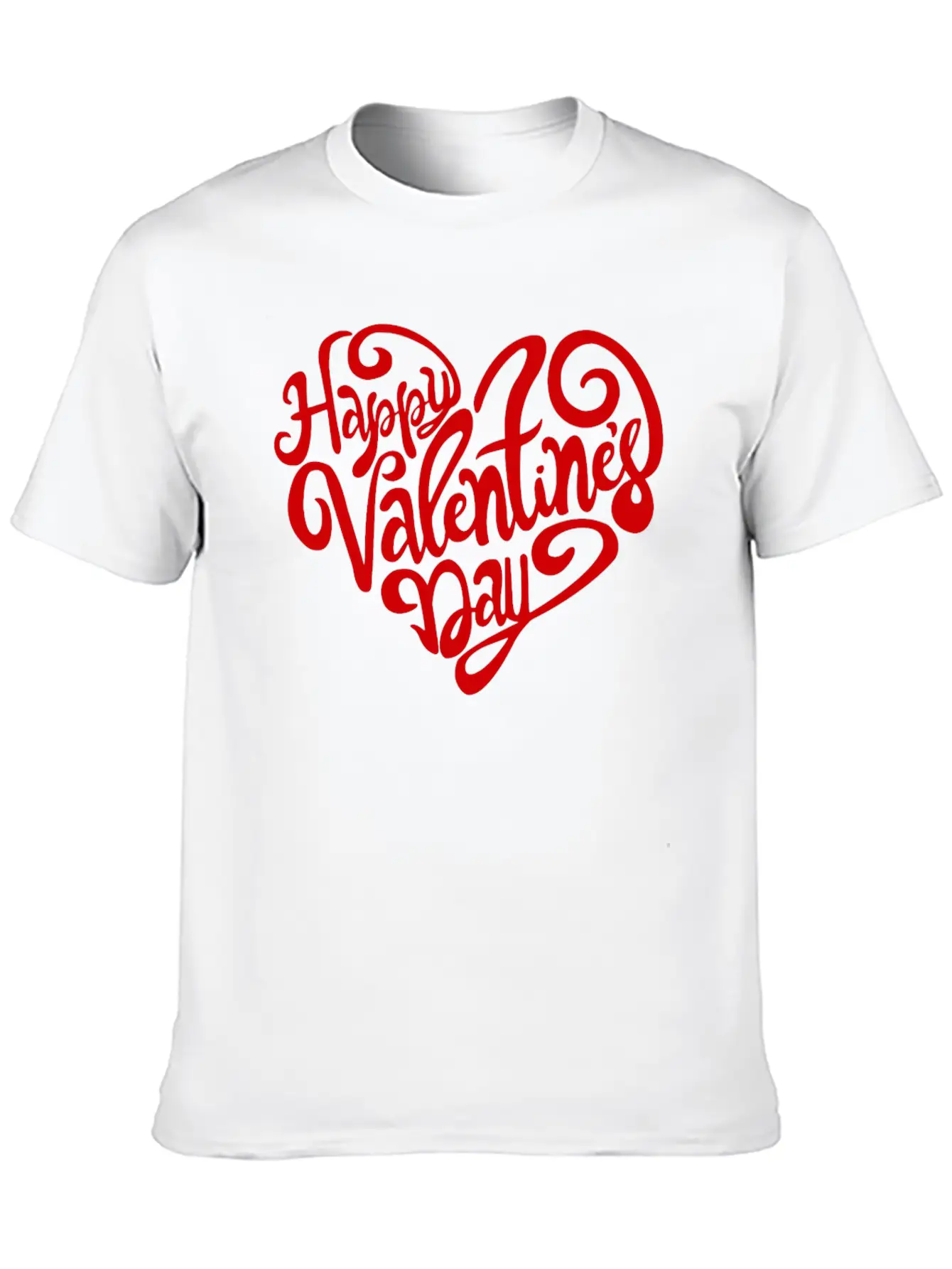Happy Valentine's Day Unisex Casual T-Shirt – Clean Design For Daily Comfort