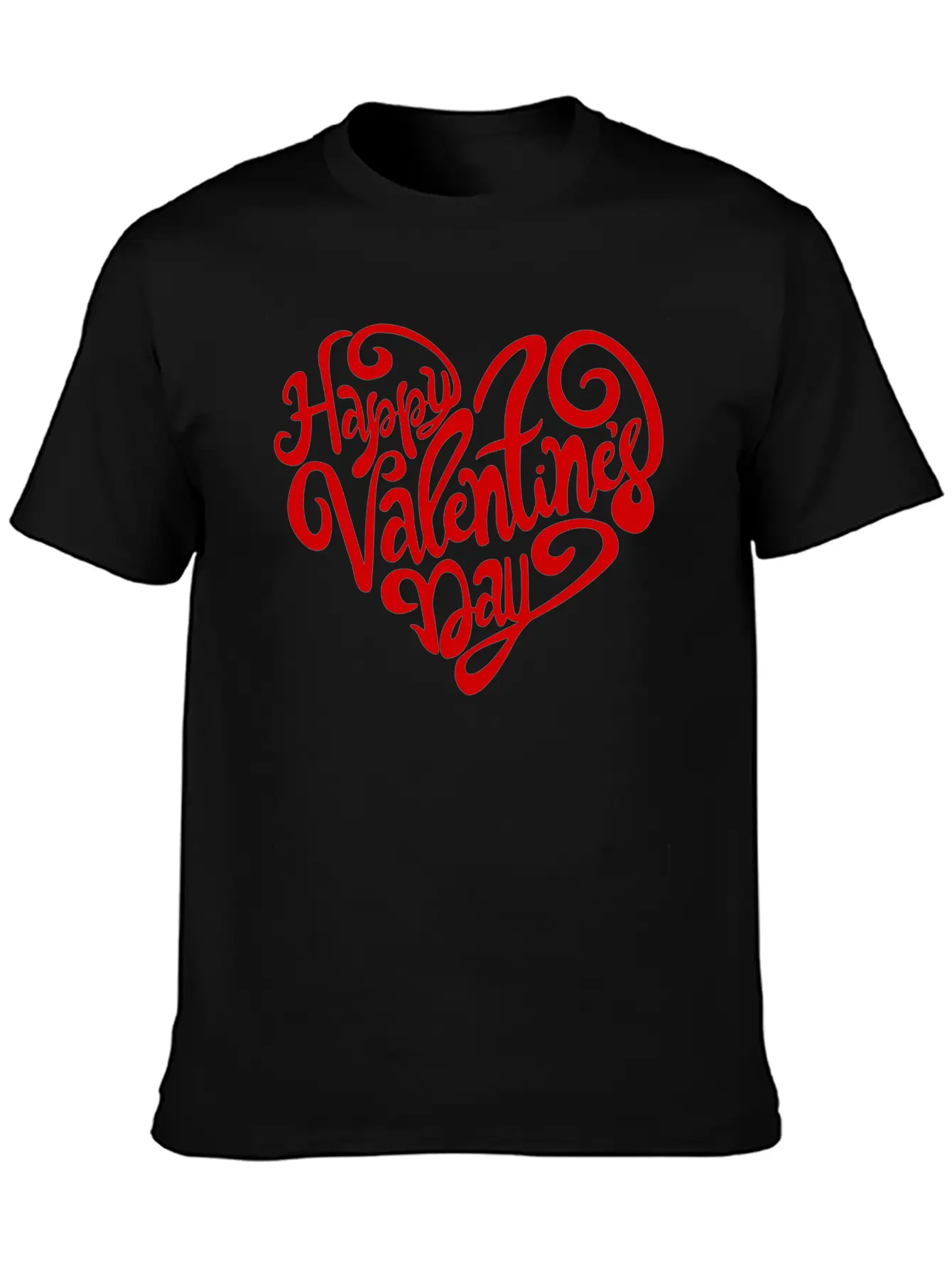 Happy Valentine's Day Unisex Casual T-Shirt – Clean Design For Daily Comfort