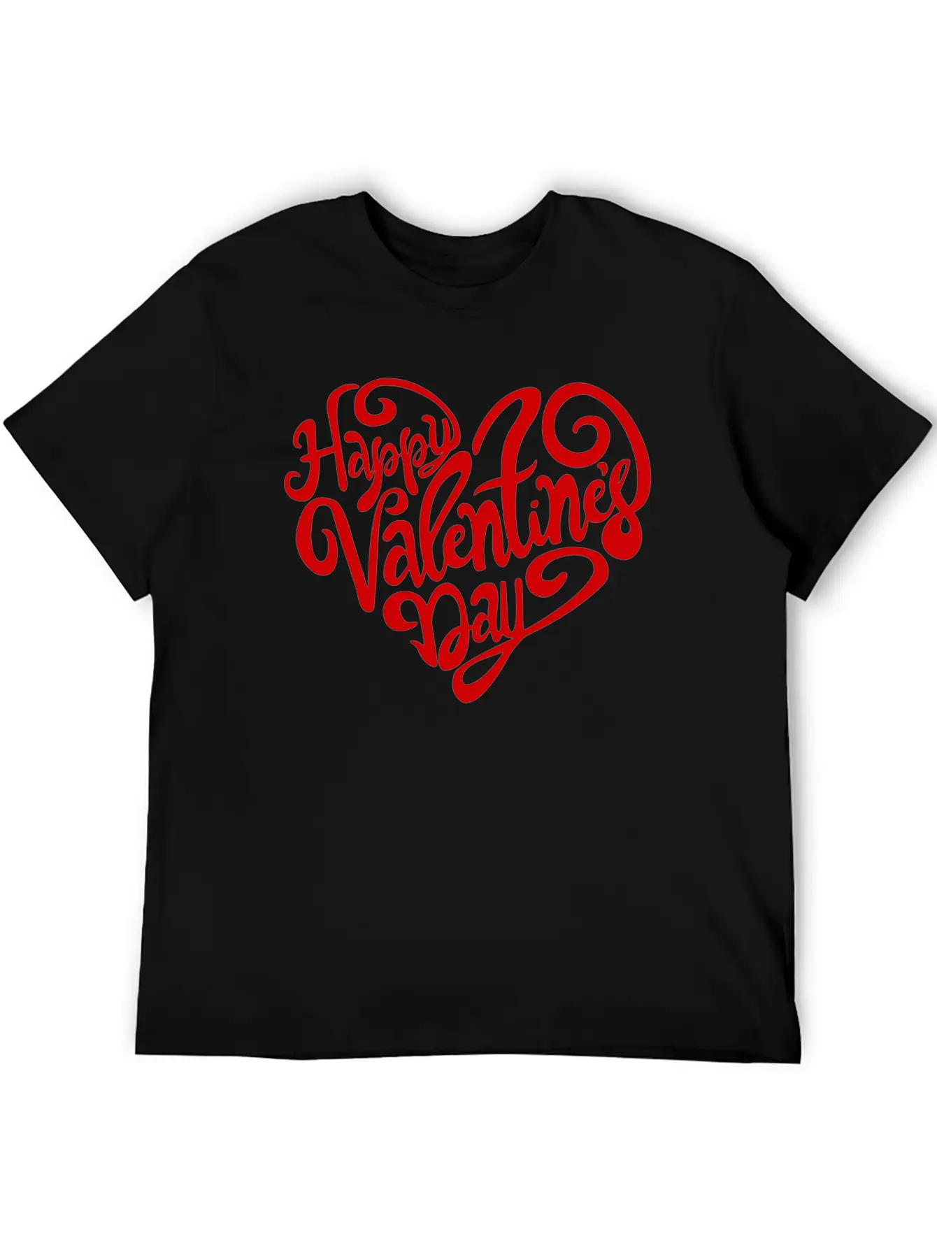 Happy Valentine's Day Unisex Casual T-Shirt – Clean Design For Daily Comfort