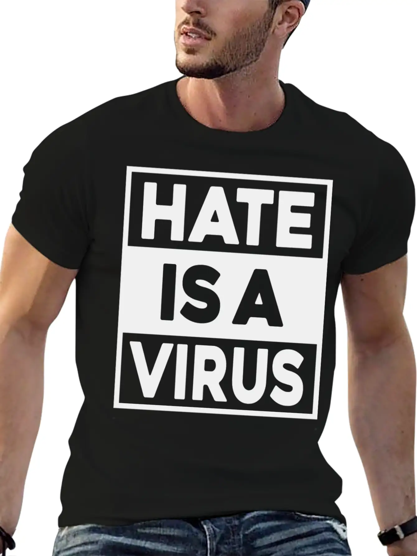 Hate Is A Virus Unisex Casual T-Shirt – Clean Design For Daily Comfort