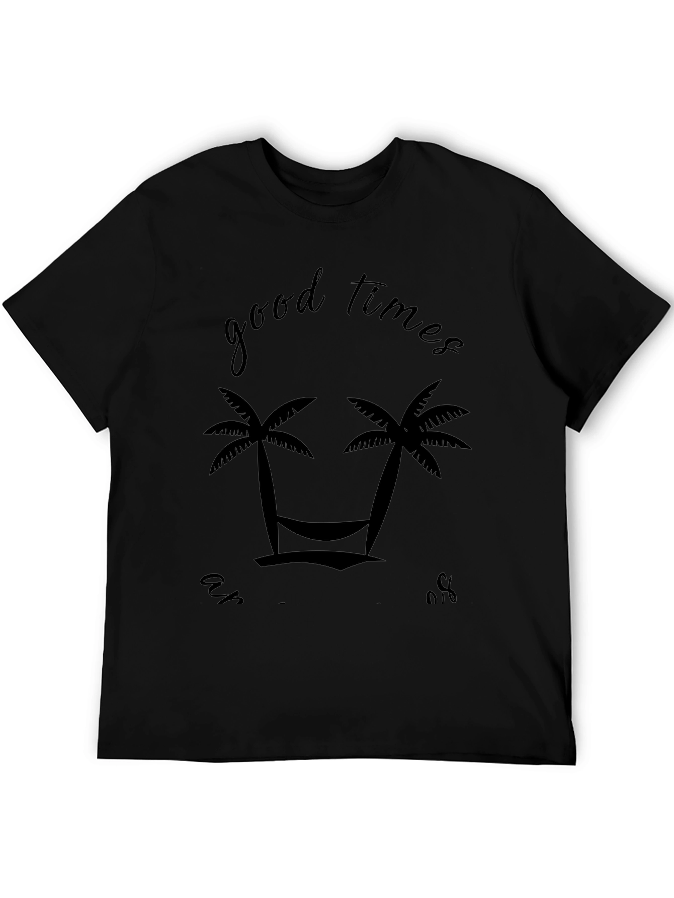 Tropical Good Times Black Graphic Tee