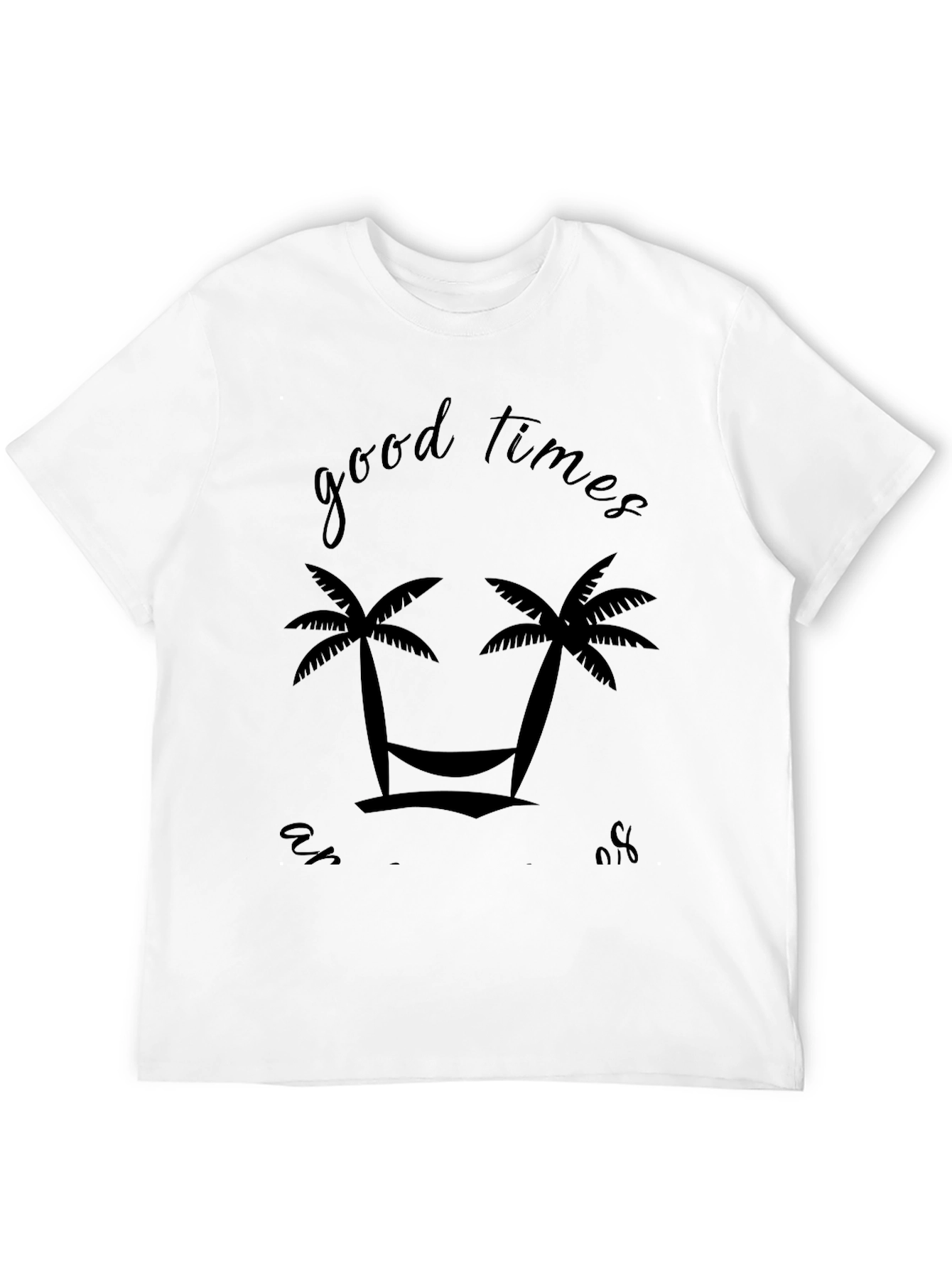 Tropical Good Times Black Graphic Tee