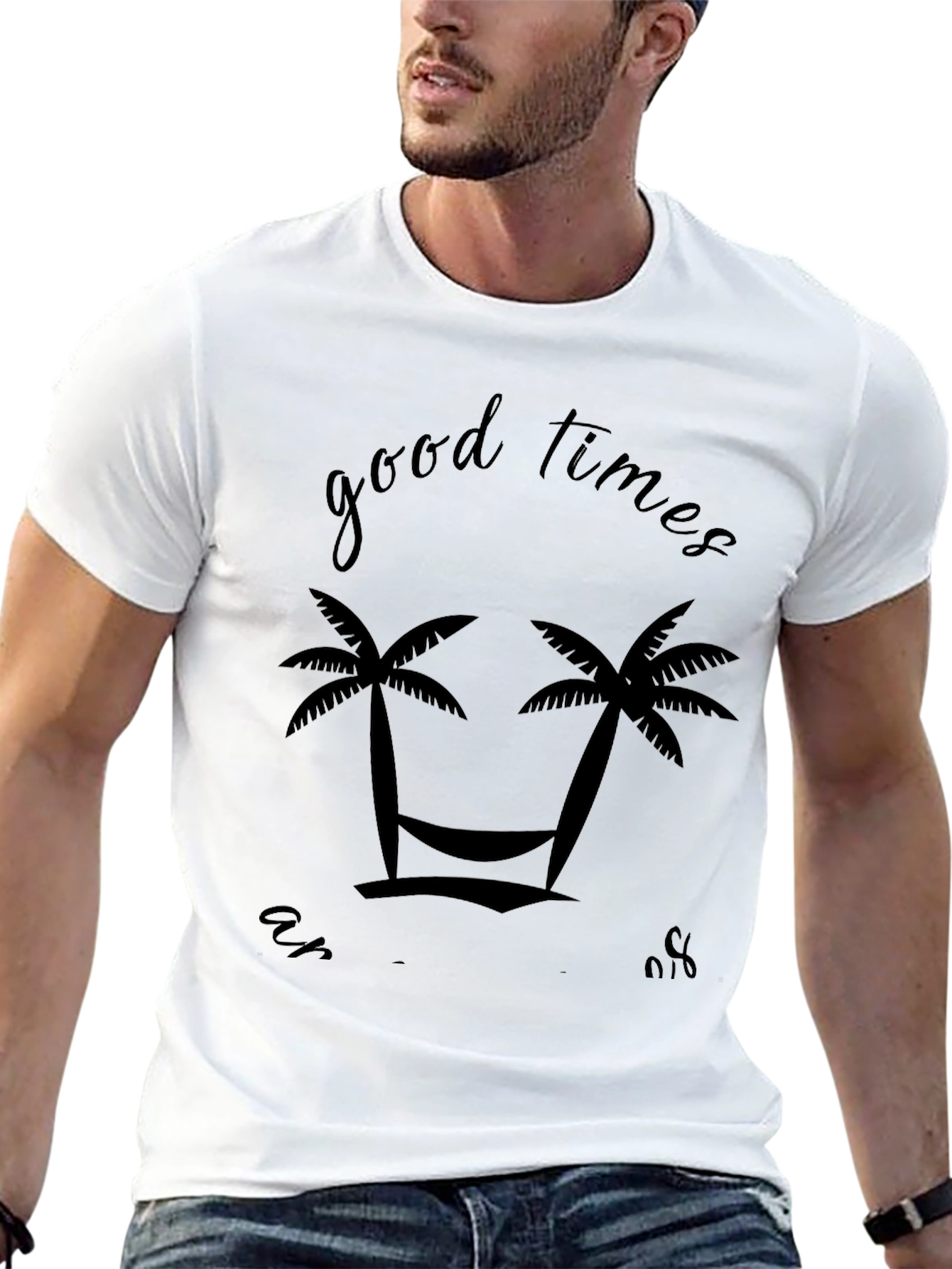 Tropical Good Times Black Graphic Tee