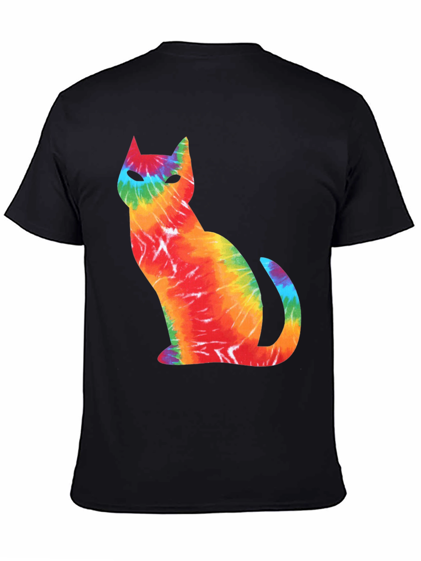 Tie-Dye Cat Graphic T-Shirt