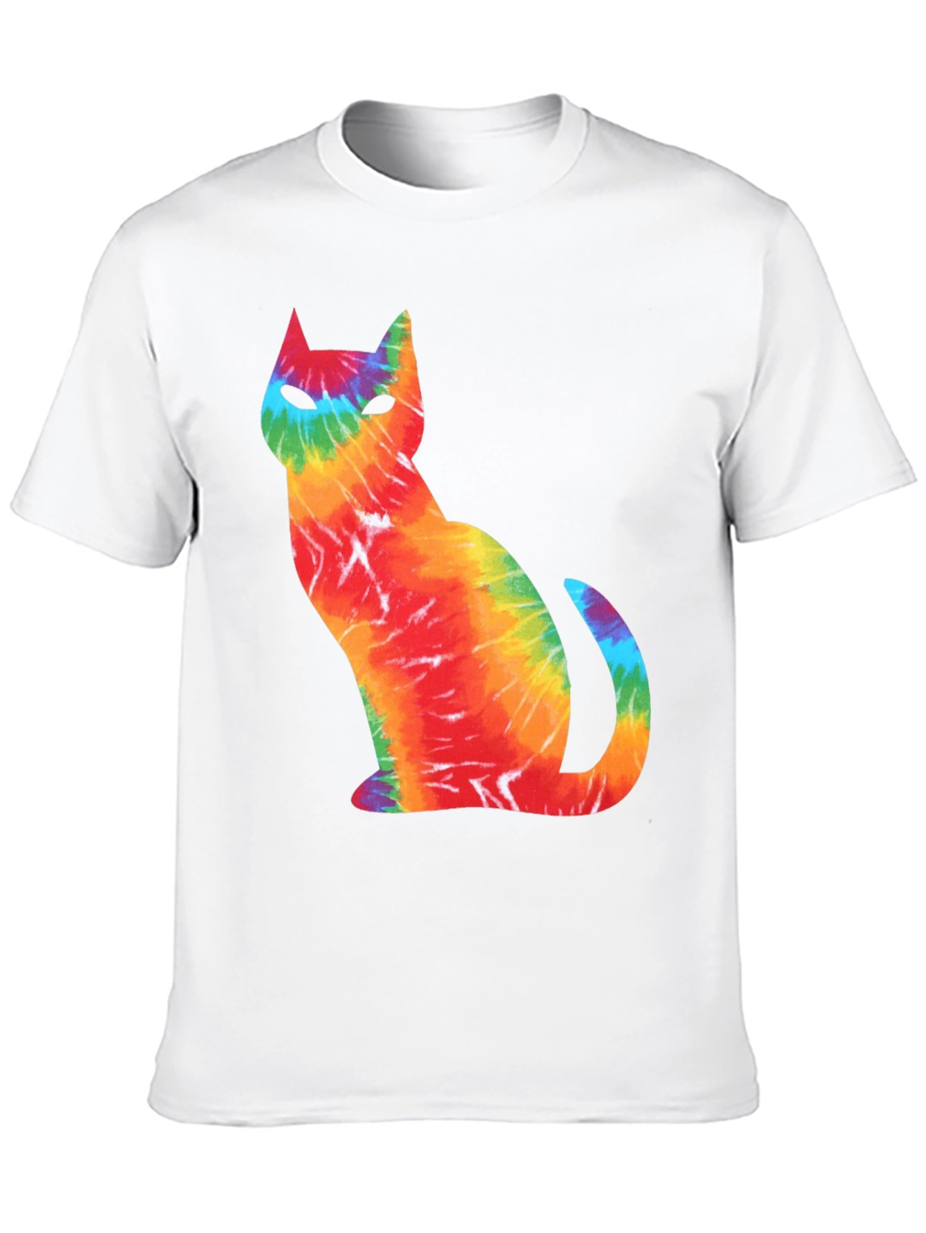 Tie-Dye Cat Graphic T-Shirt
