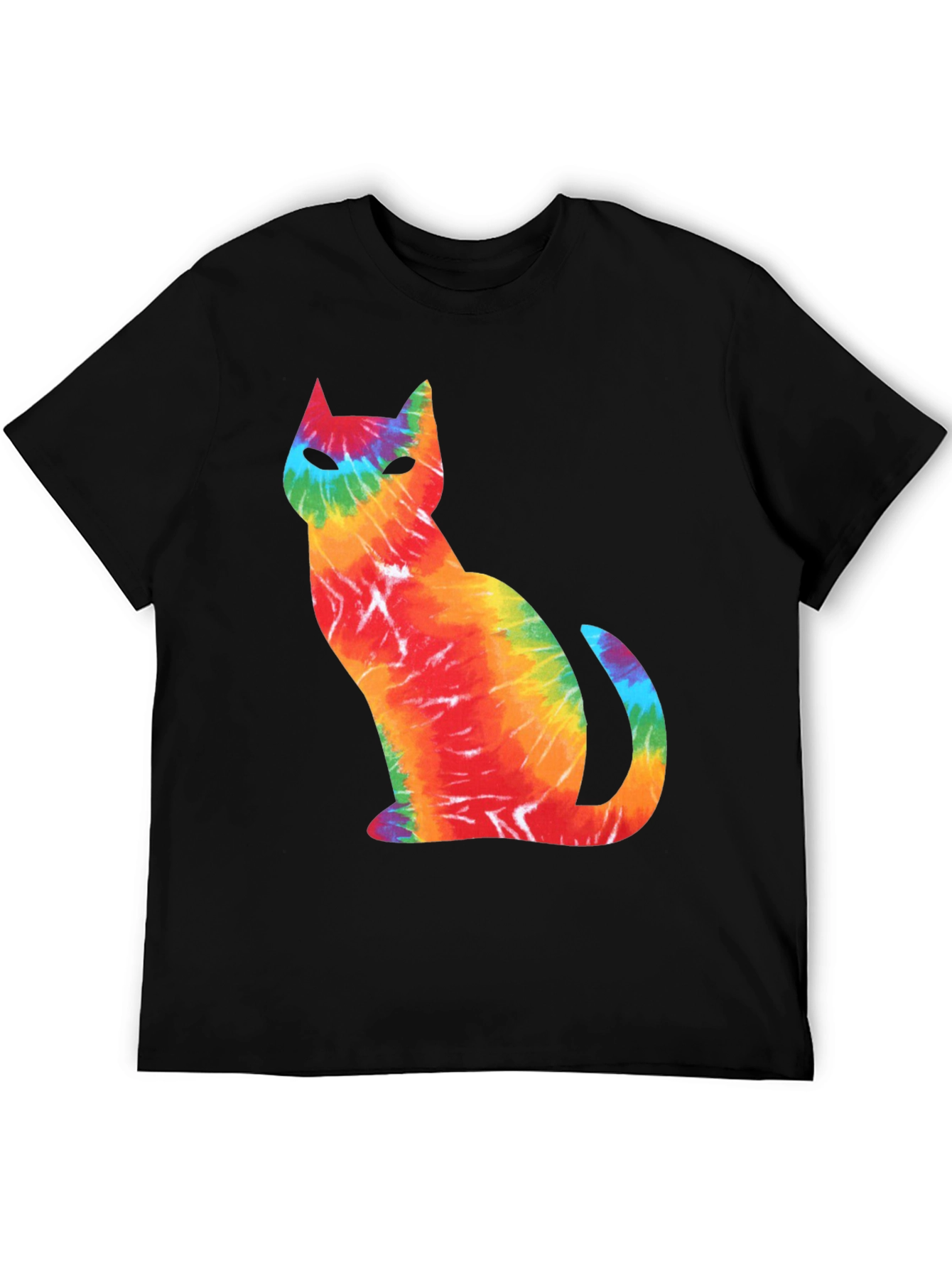 Tie-Dye Cat Graphic T-Shirt