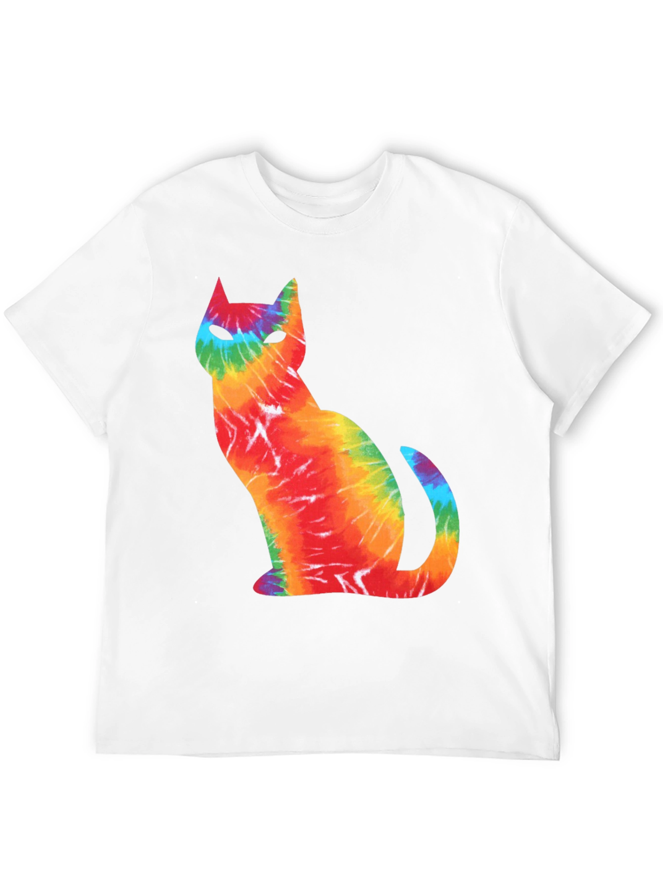 Tie-Dye Cat Graphic T-Shirt