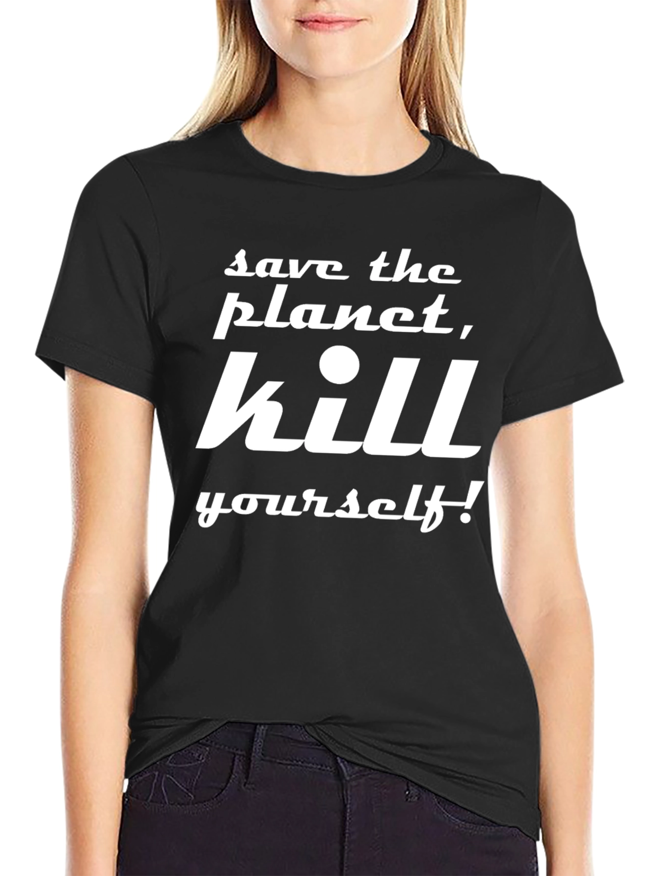 Save the Planet Graphic Tee - Black