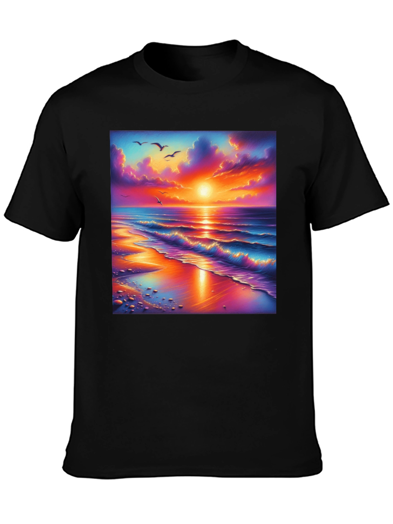 Sunset Beach Graphic Tee - Vibrant Design