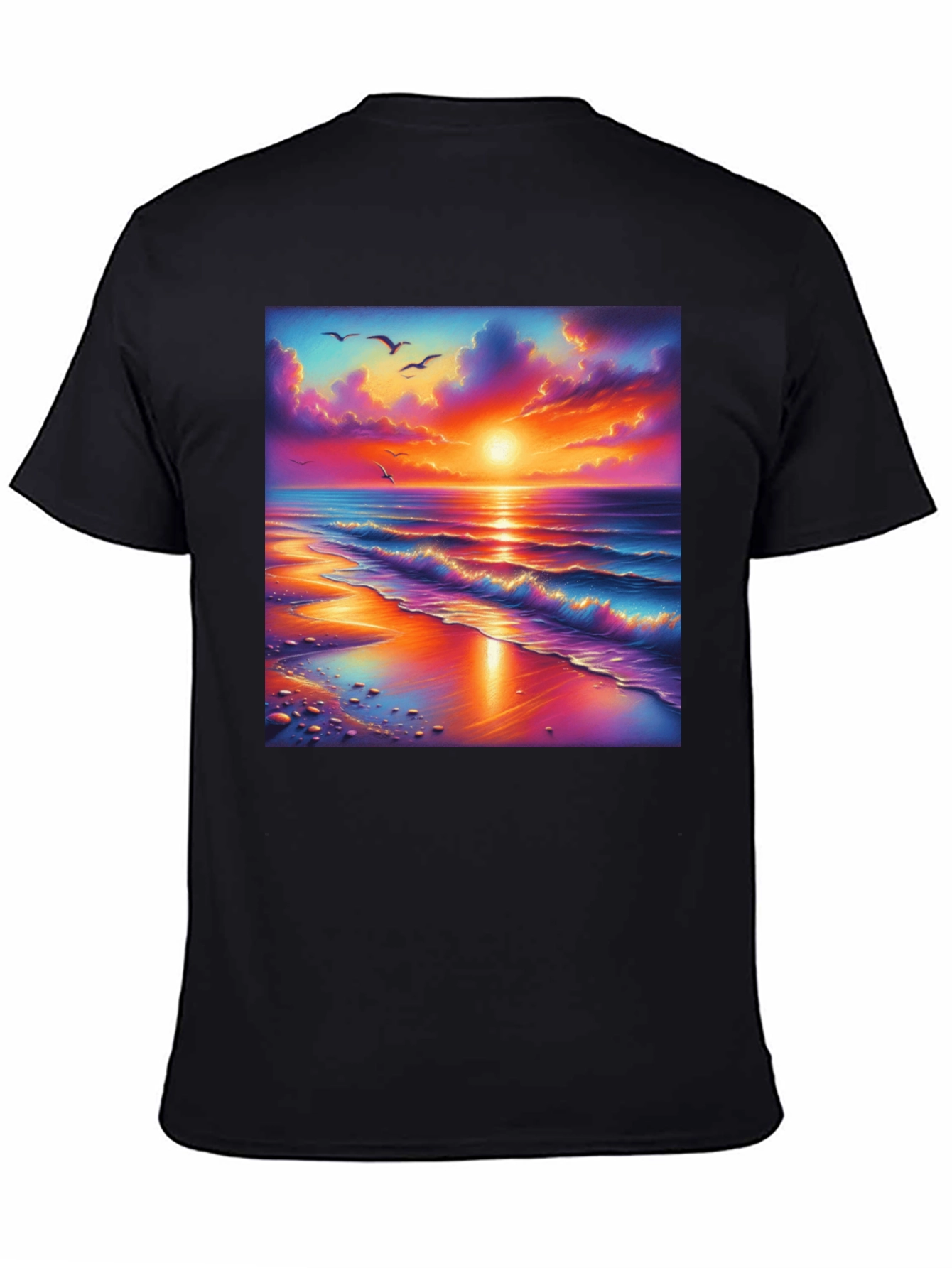 Sunset Beach Graphic Tee - Vibrant Design