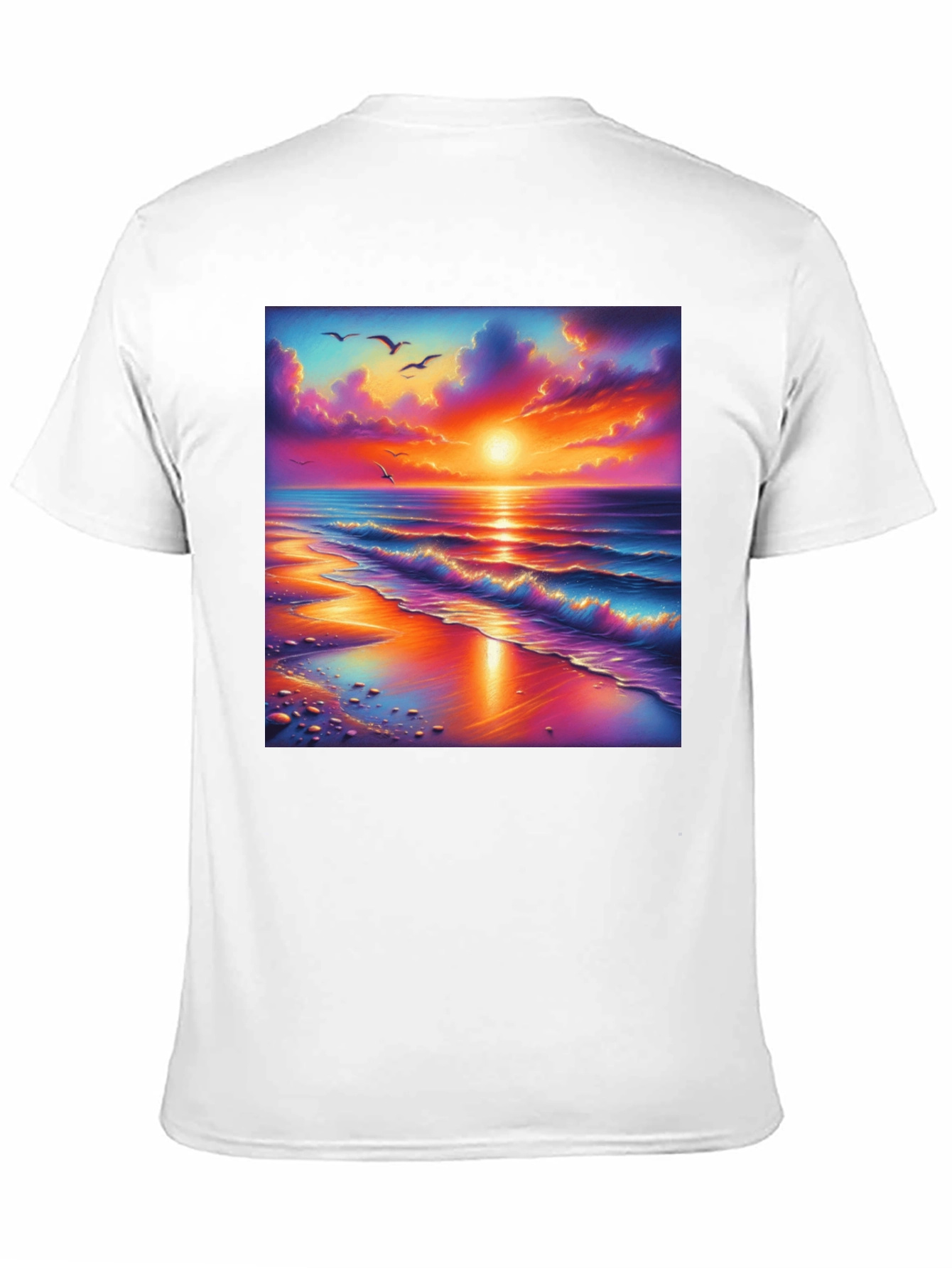 Sunset Beach Graphic Tee - Vibrant Design