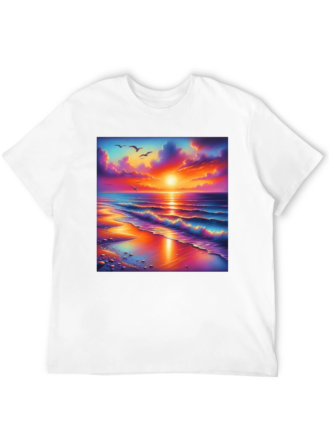 Sunset Beach Graphic Tee - Vibrant Design