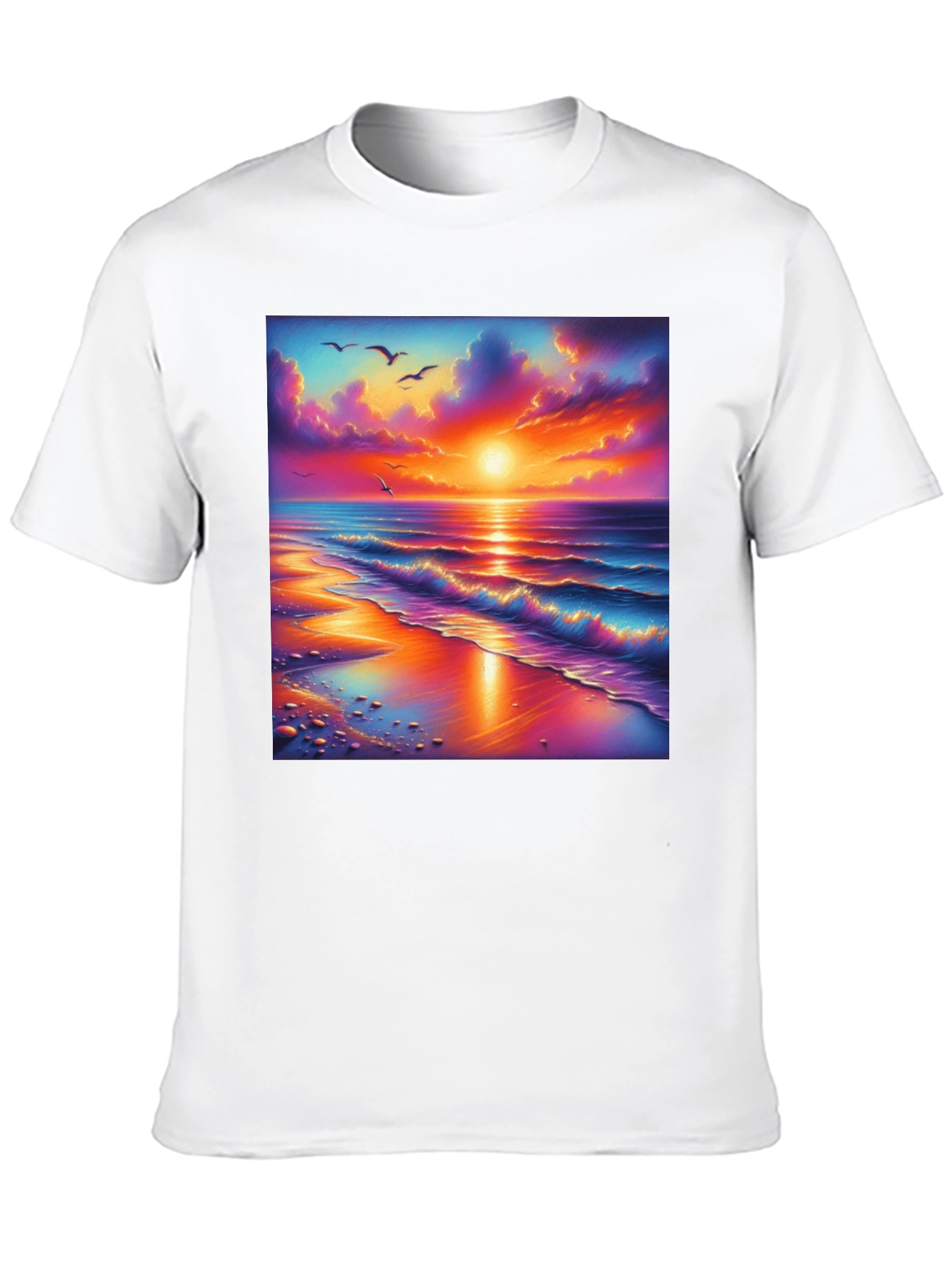 Sunset Beach Graphic Tee - Vibrant Design